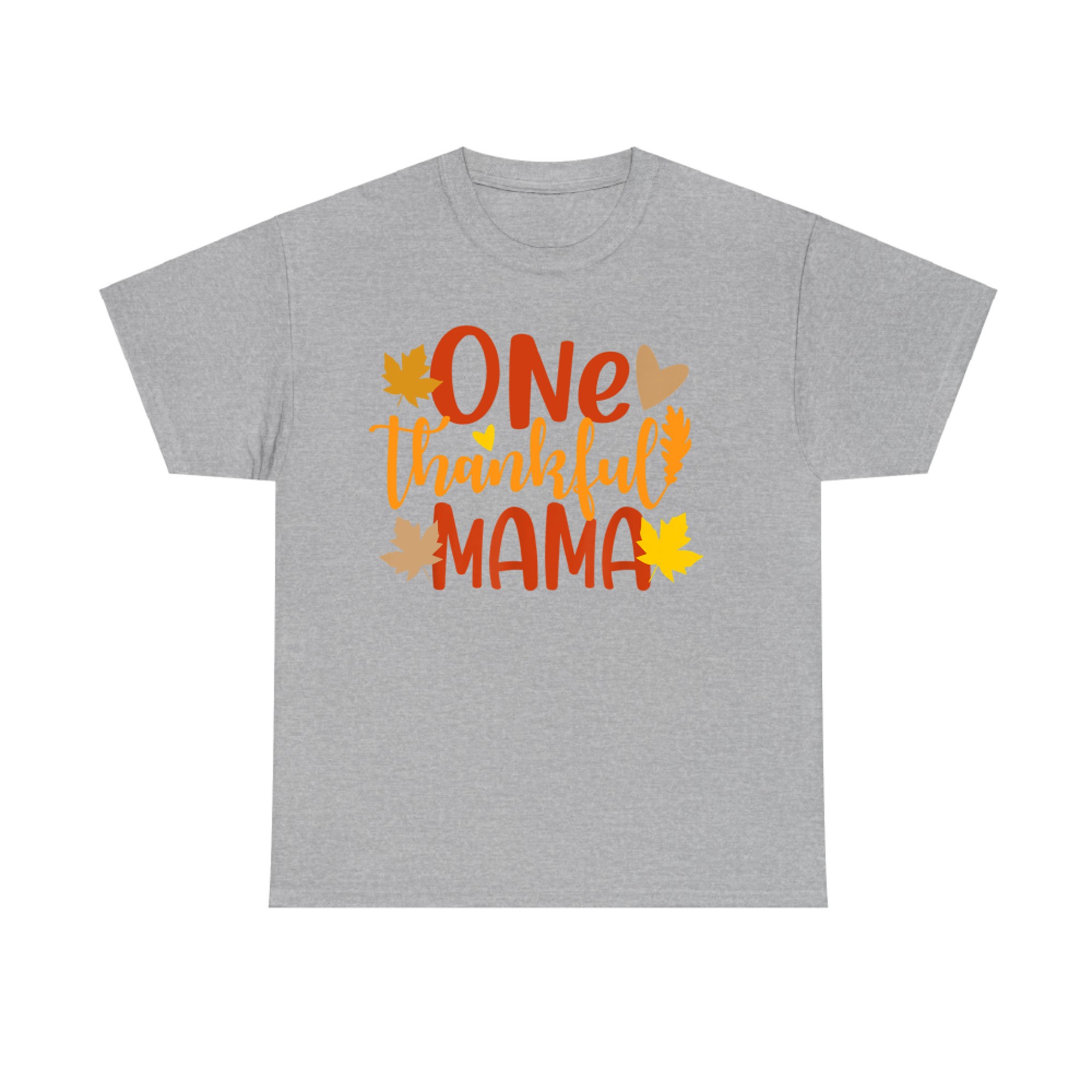 One Thankful Mama Autumn Fall Mother Thanksgiving Leaves T-Shirt