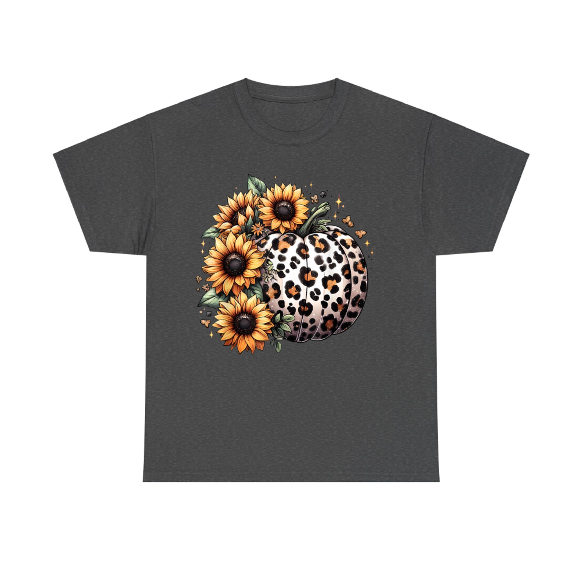 Pumpkin Leopard Sunflower Fall Lover Autumn T-Shirt