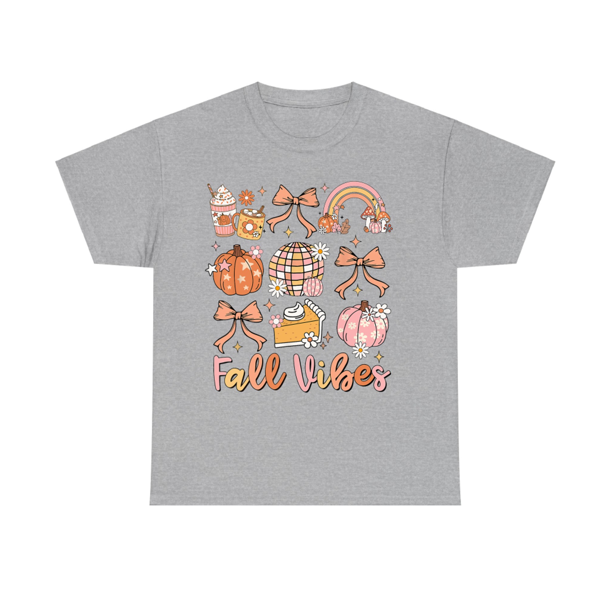 Retro Coffee Fall Vibes Autumn Coquette Pumpkin Thanksgiving T-Shirt