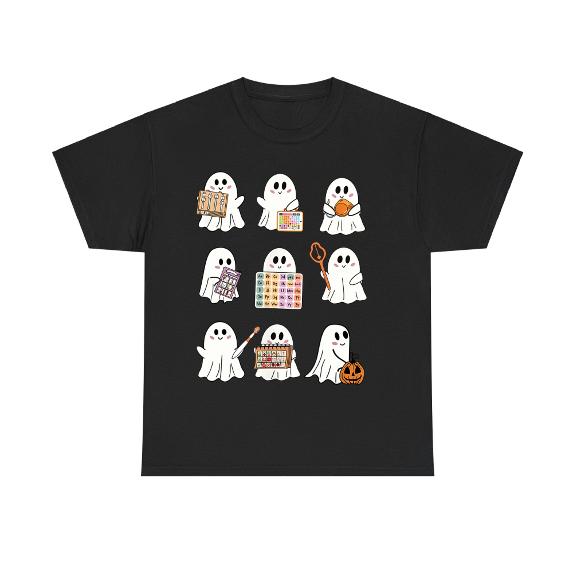Speech Therapy Ghost Squad Halloween Learning Fun Autumn Fall T-Shirt