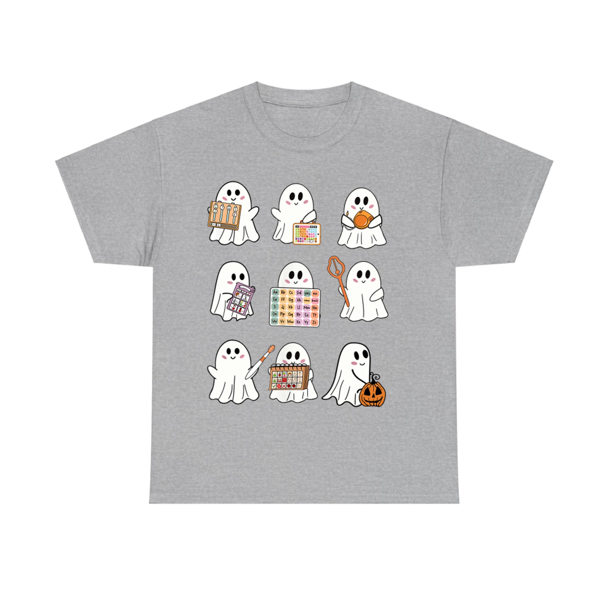 Speech Therapy Ghost Squad Halloween Learning Fun Autumn Fall T-Shirt