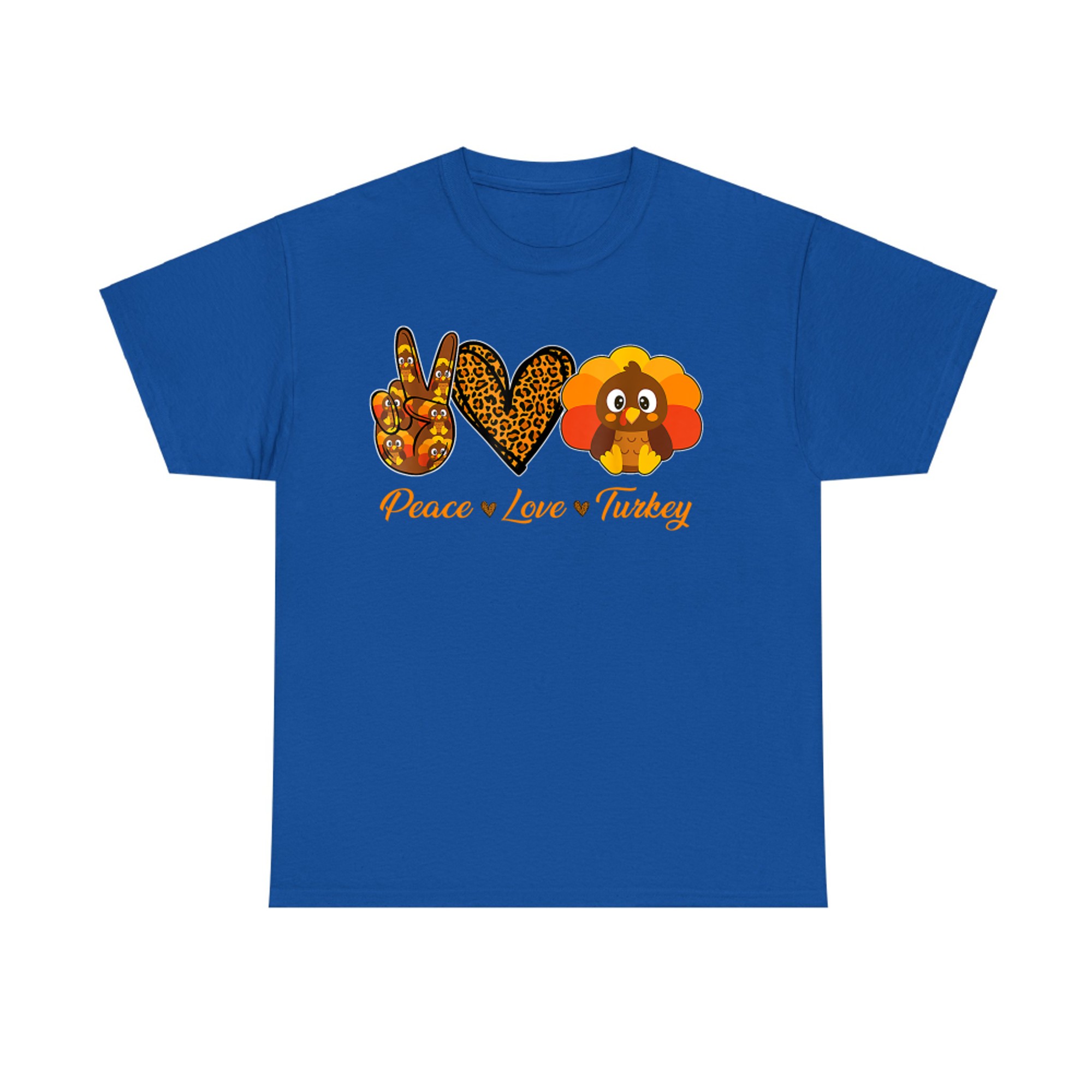 Peace Love Turkey Thanksgiving Fall Autumn T-Shirt