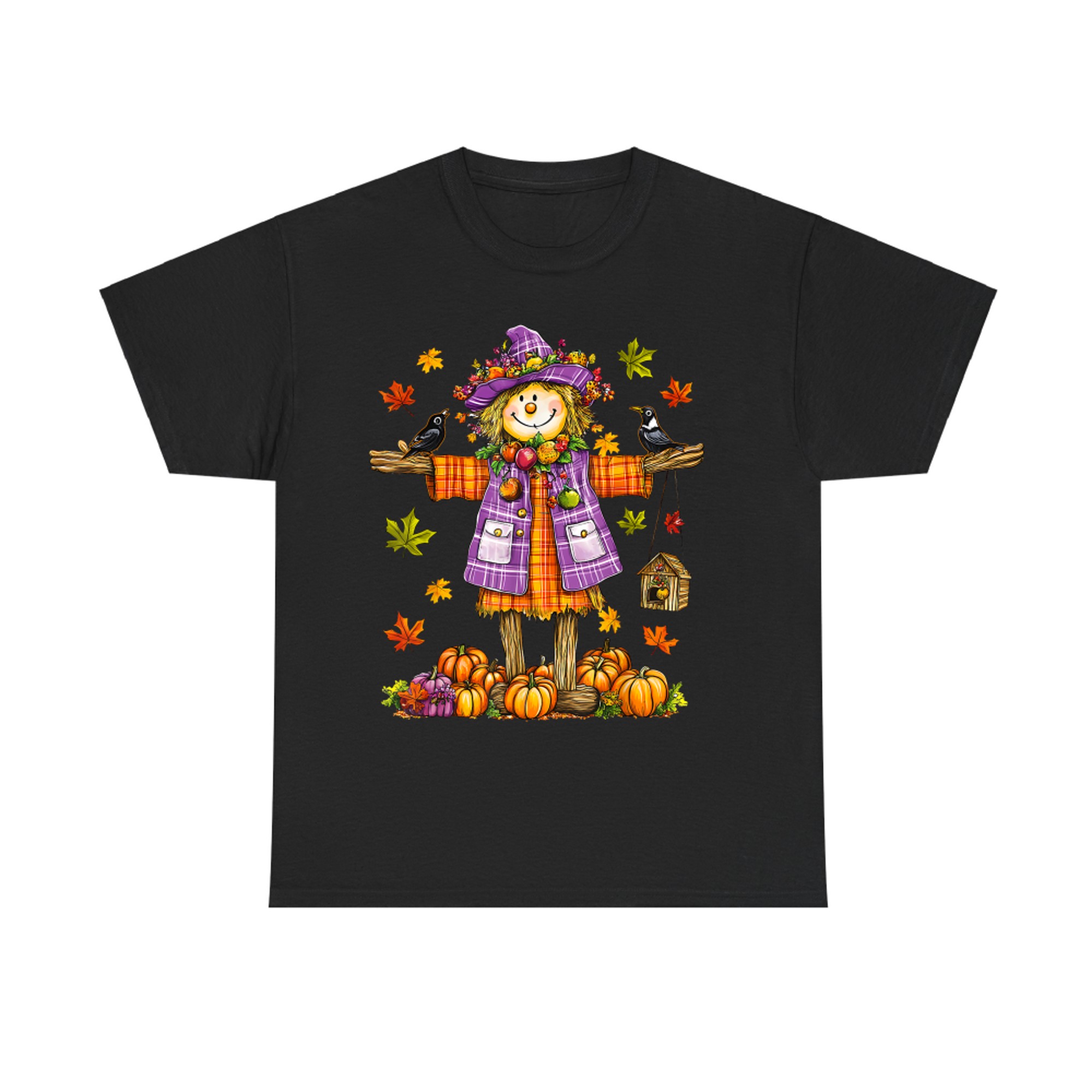 Scarecrow Autumn Fall Season Pumpkin Thanksgiving Halloween T-Shirt