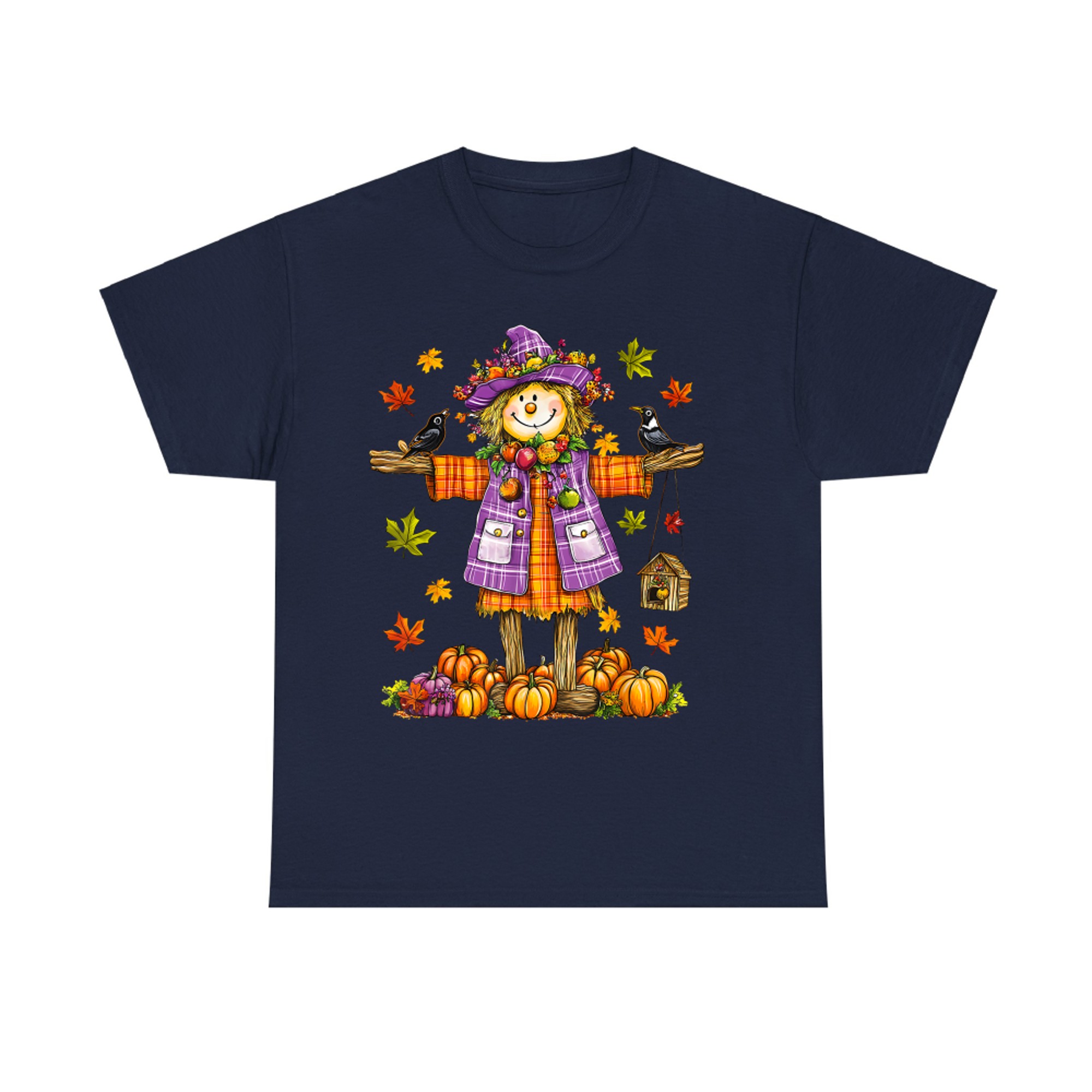 Scarecrow Autumn Fall Season Pumpkin Thanksgiving Halloween T-Shirt