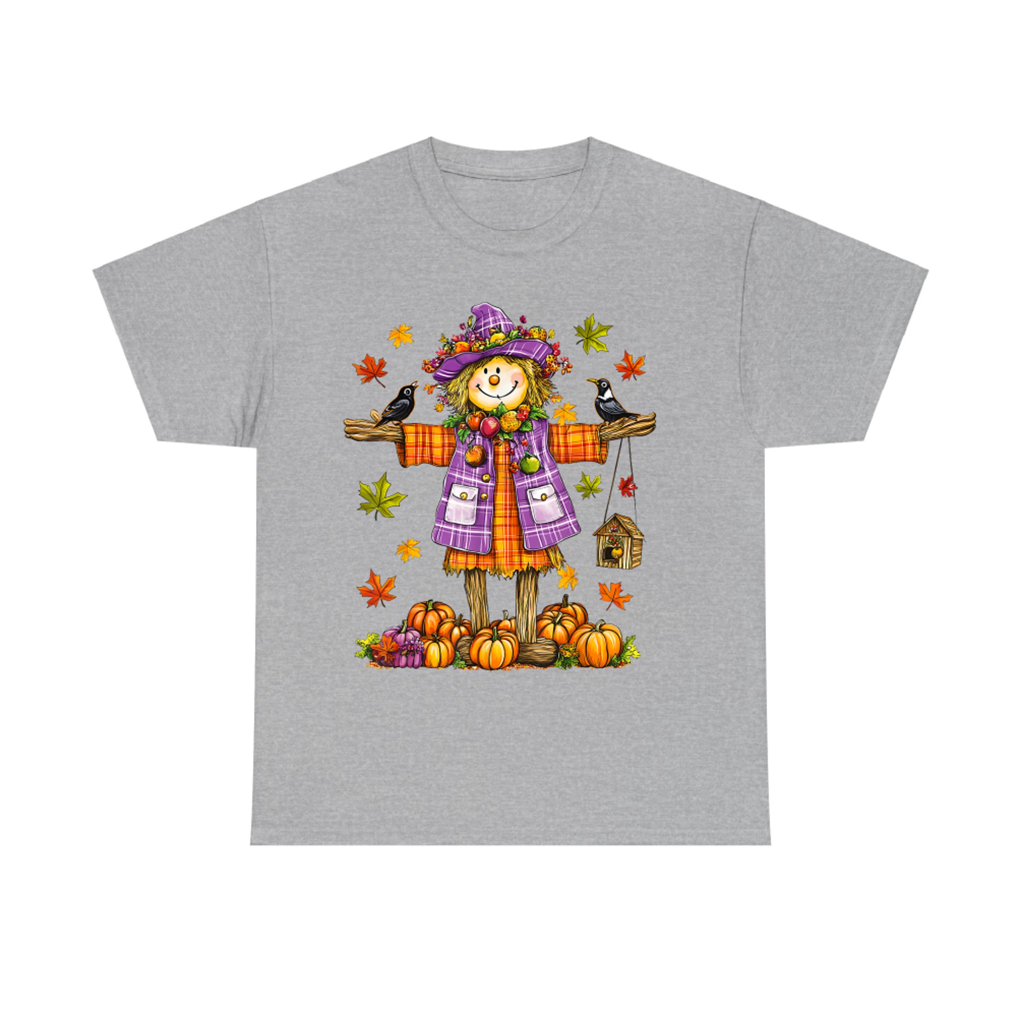 Scarecrow Autumn Fall Season Pumpkin Thanksgiving Halloween T-Shirt