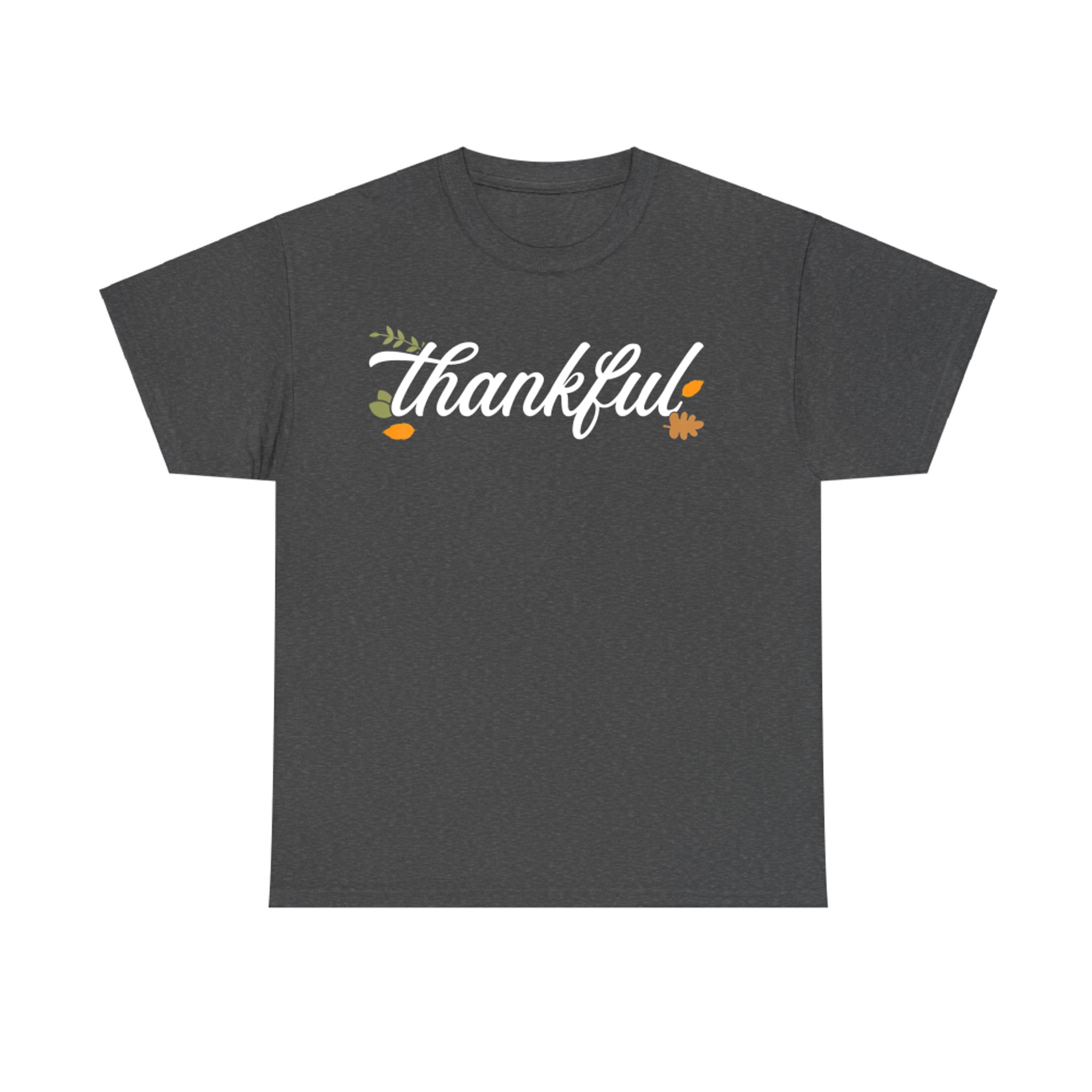 Thankful Autumn Fall Leaves Blessed Grateful Thanksgiving T-Shirt