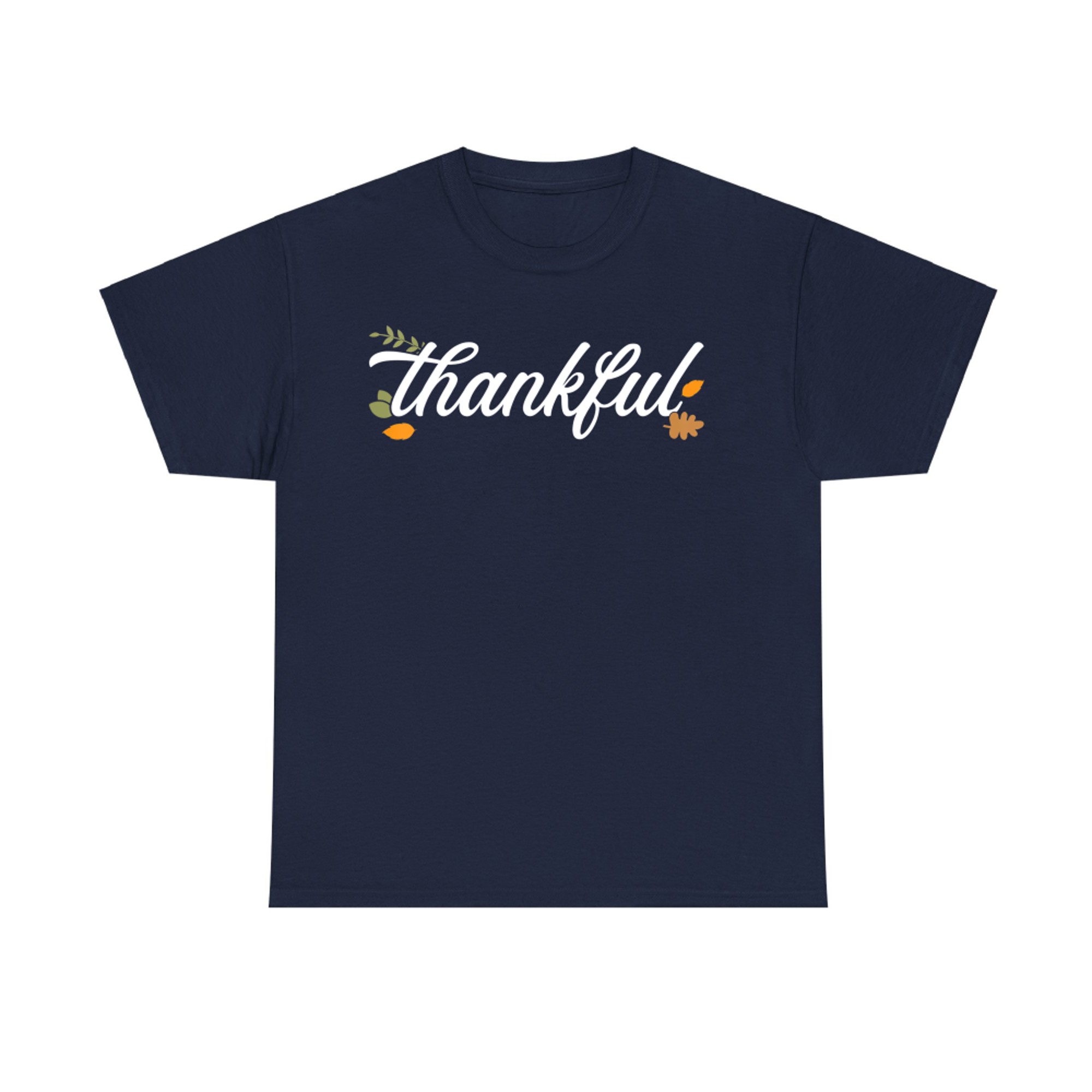 Thankful Autumn Fall Leaves Blessed Grateful Thanksgiving T-Shirt