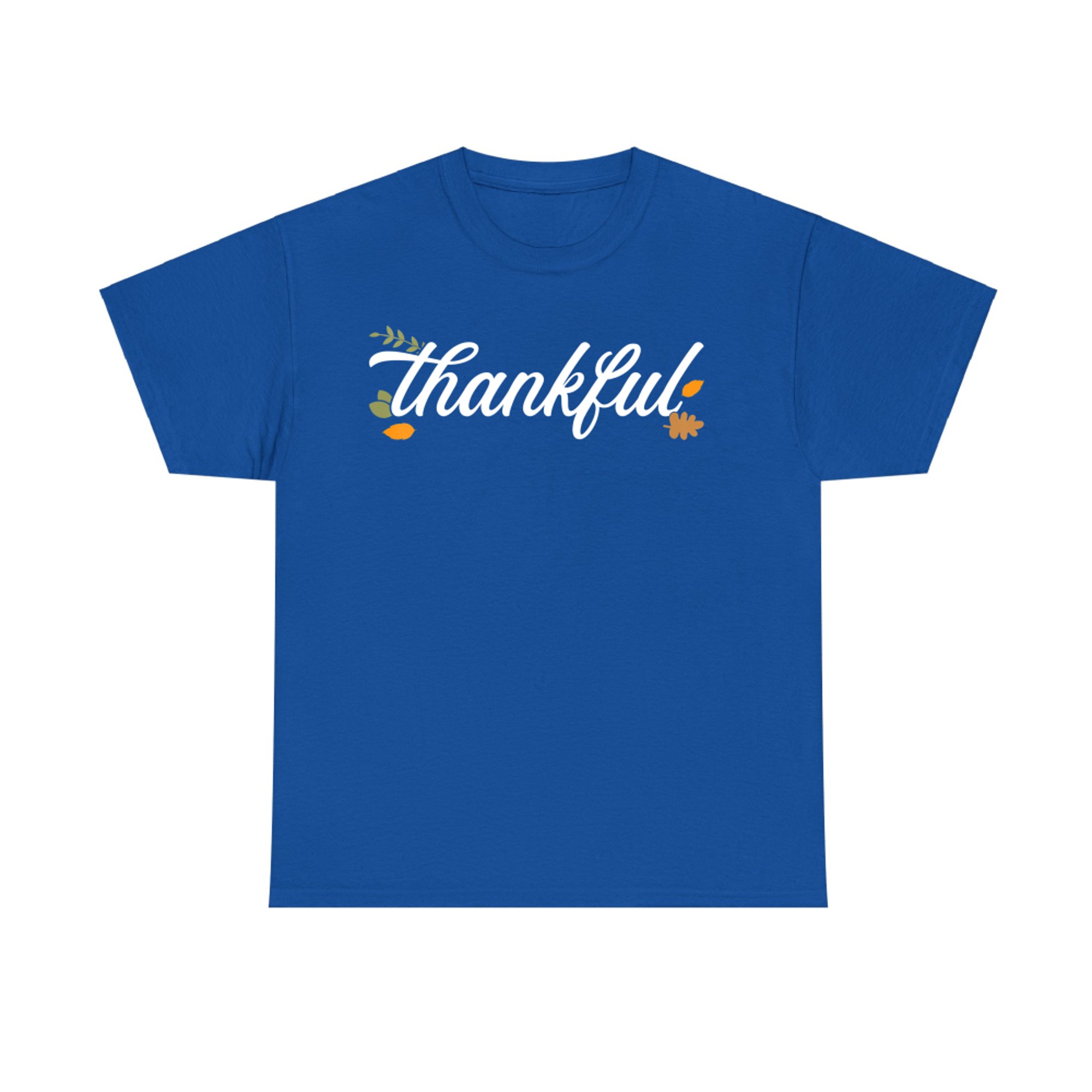 Thankful Autumn Fall Leaves Blessed Grateful Thanksgiving T-Shirt