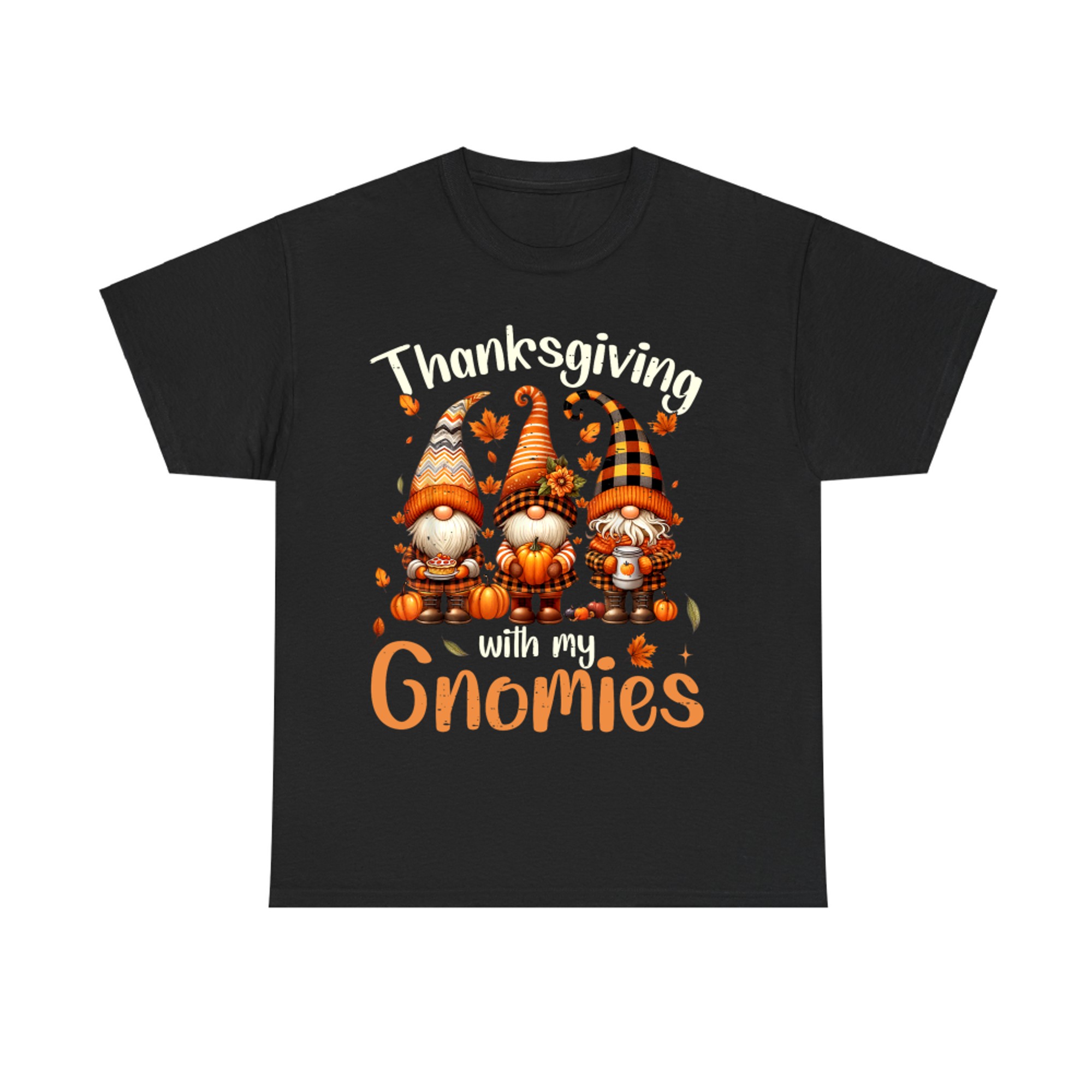 Thanksgiving With My Gnomies Cute Fall Gnome Friends T-Shirt