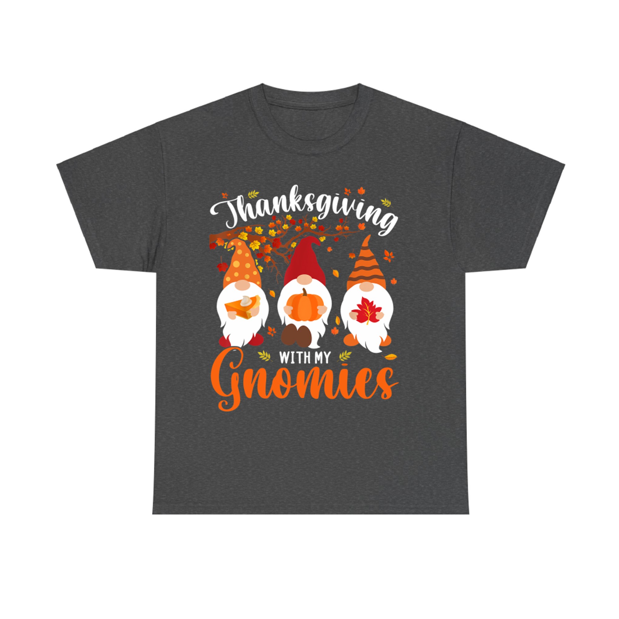 Thanksgiving With My Gnomies Funny Autumn Gnomes Lover T-Shirt