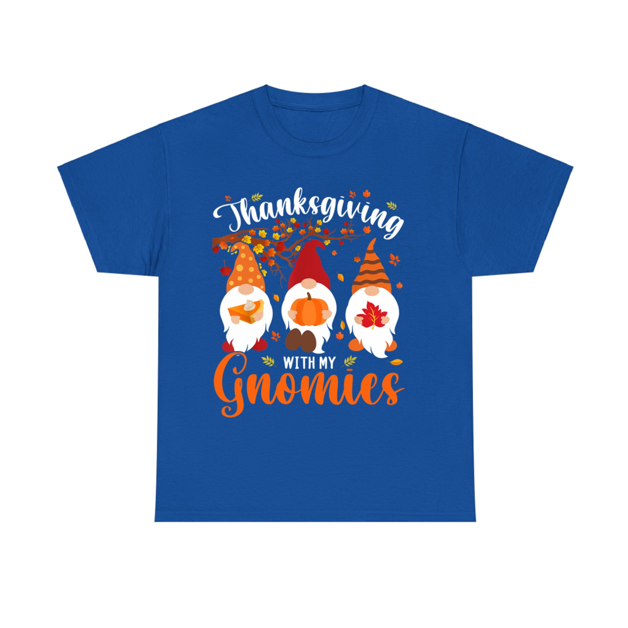 Thanksgiving With My Gnomies Funny Autumn Gnomes Lover T-Shirt