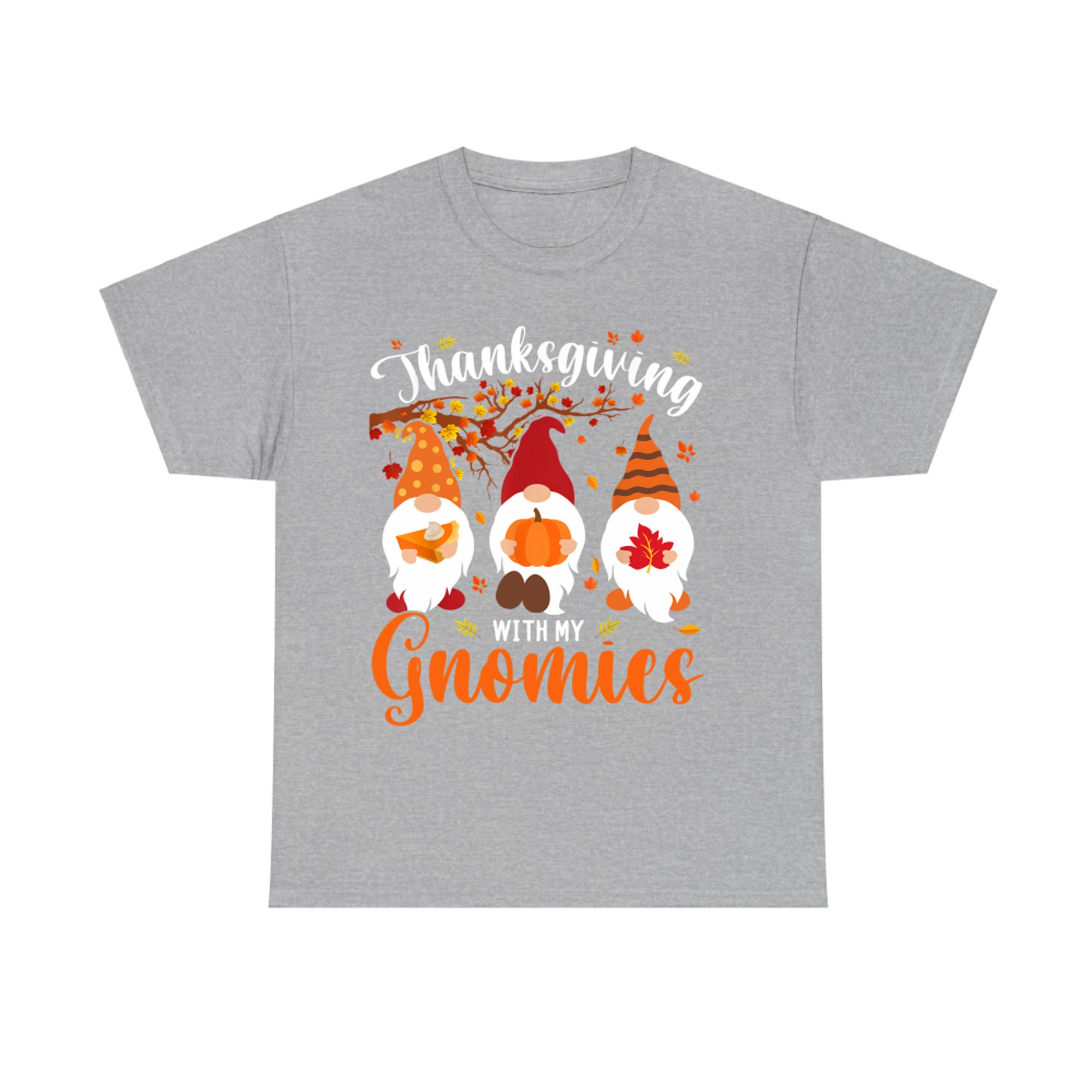 Thanksgiving With My Gnomies Funny Autumn Gnomes Lover T-Shirt