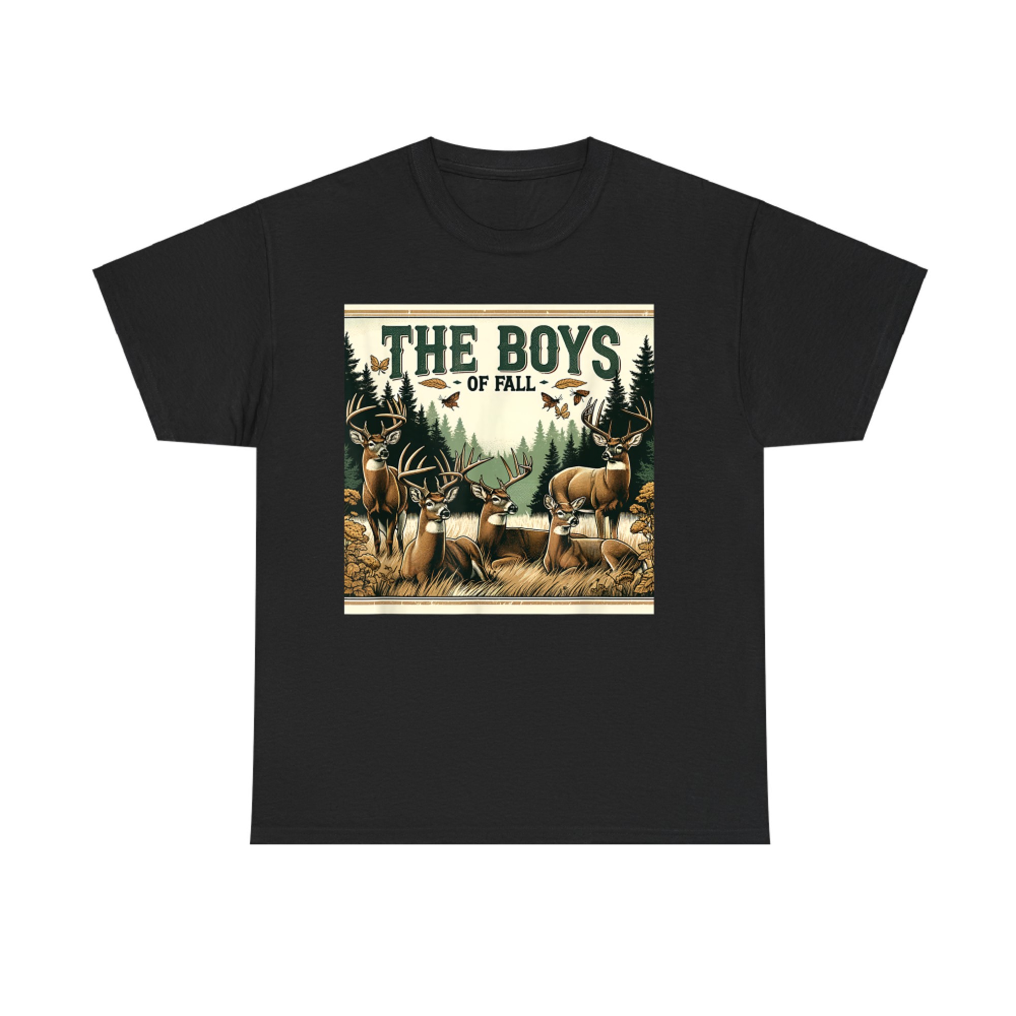 The Boys of Fall Rustic Buck Deer Hunting Autumn T-Shirt