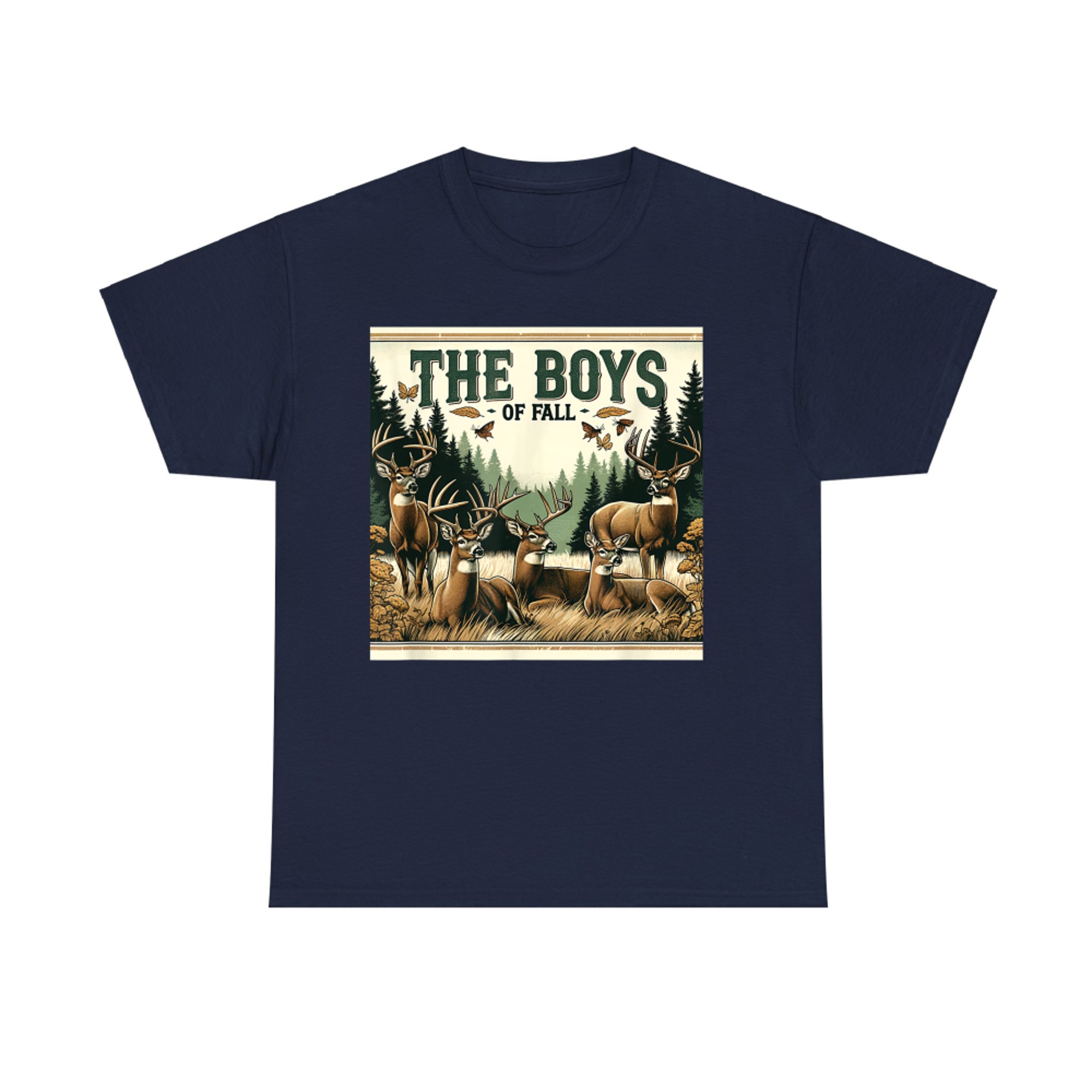 The Boys of Fall Rustic Buck Deer Hunting Autumn T-Shirt