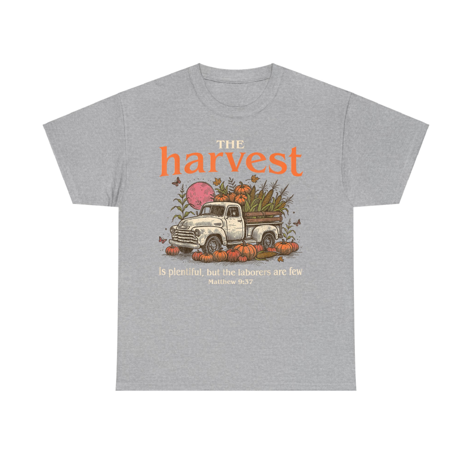 The Harvest Is Plentiful Christian Fall Verse Vintage Truck T-Shirt