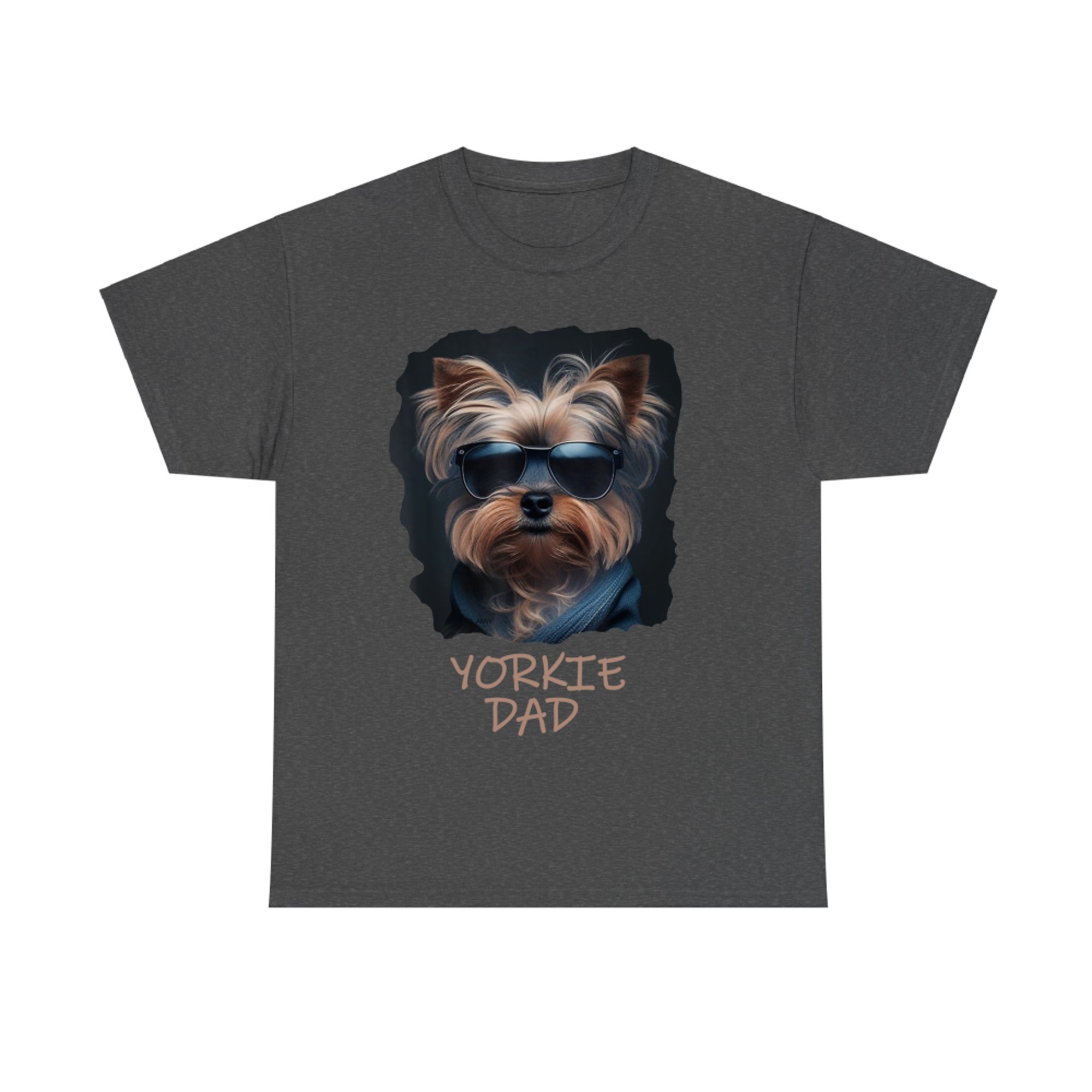 Cool Yorkie Dad Sunglasses Dog Lover T-Shirt