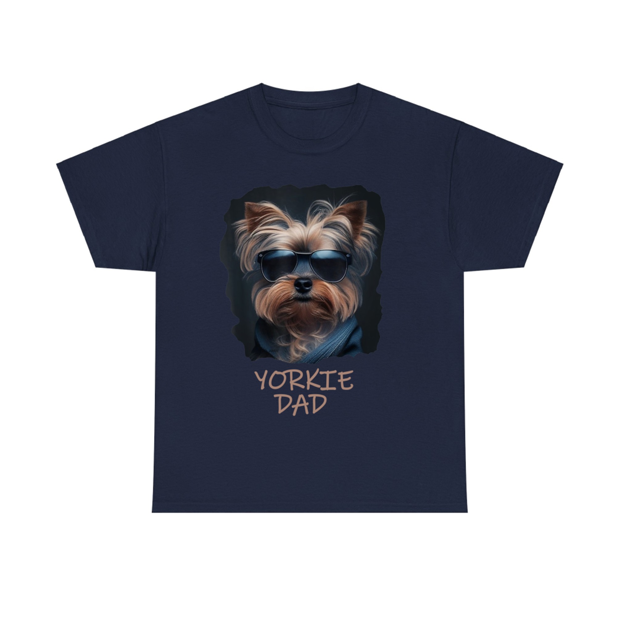 Cool Yorkie Dad Sunglasses Dog Lover T-Shirt