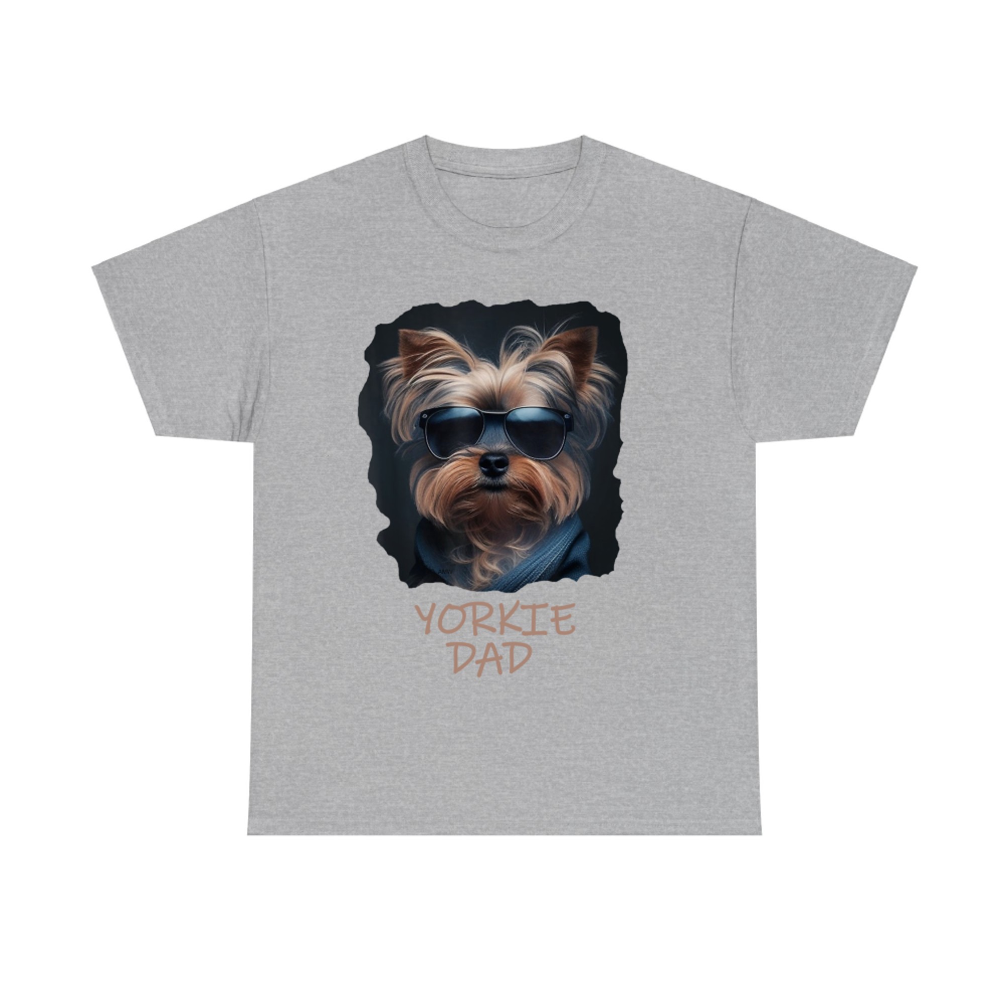 Cool Yorkie Dad Sunglasses Dog Lover T-Shirt