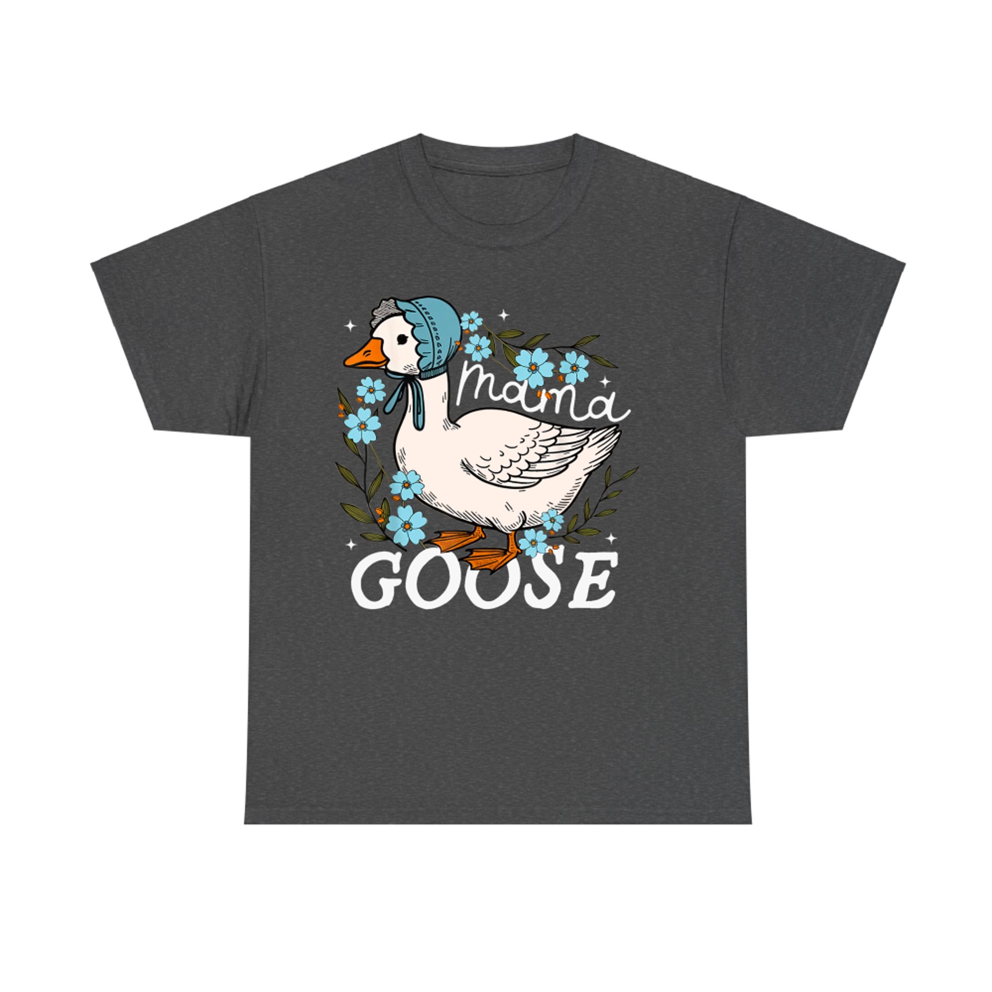 Cute Mama Goose Bonnet Floral Wreath Funny Mom T-Shirt