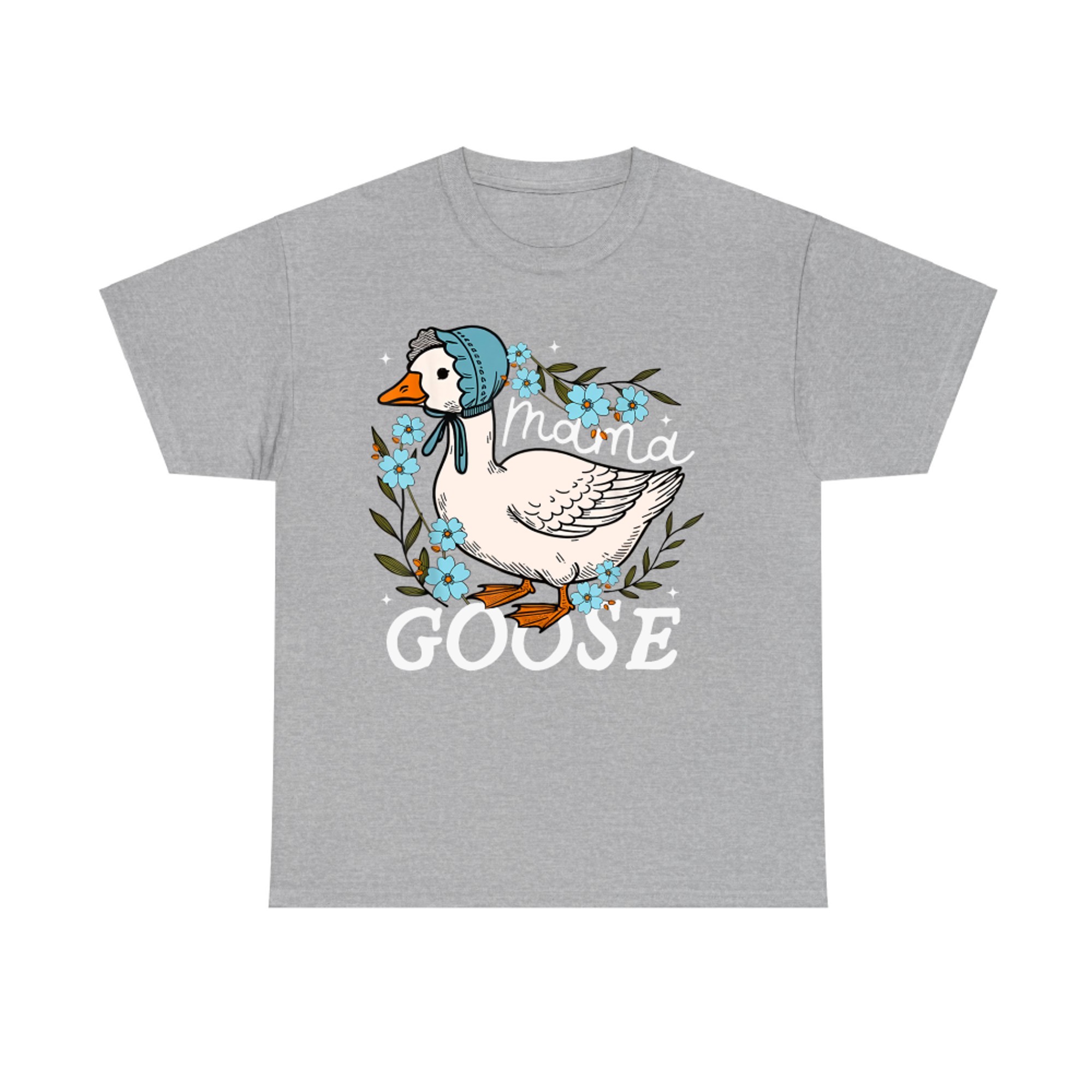 Cute Mama Goose Bonnet Floral Wreath Funny Mom T-Shirt