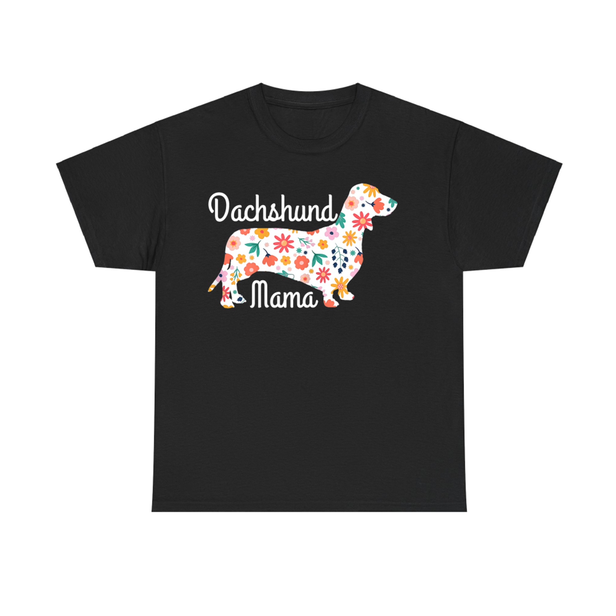 Floral Dachshund Mama Dog Moms and Doxie Lovers T-Shirt