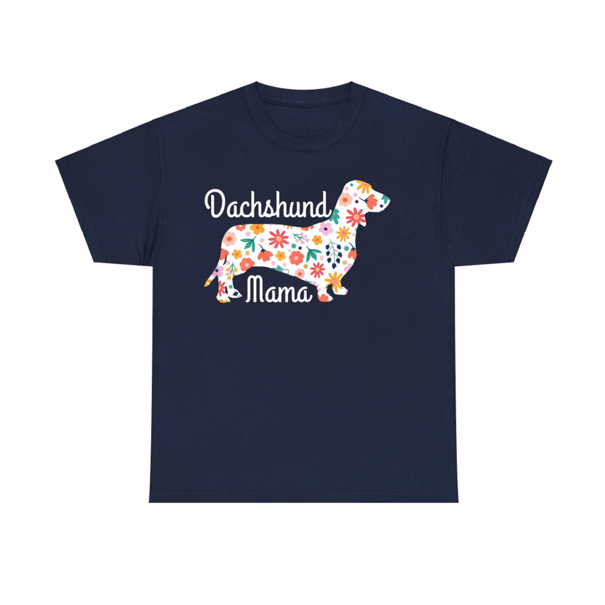 Floral Dachshund Mama Dog Moms and Doxie Lovers T-Shirt