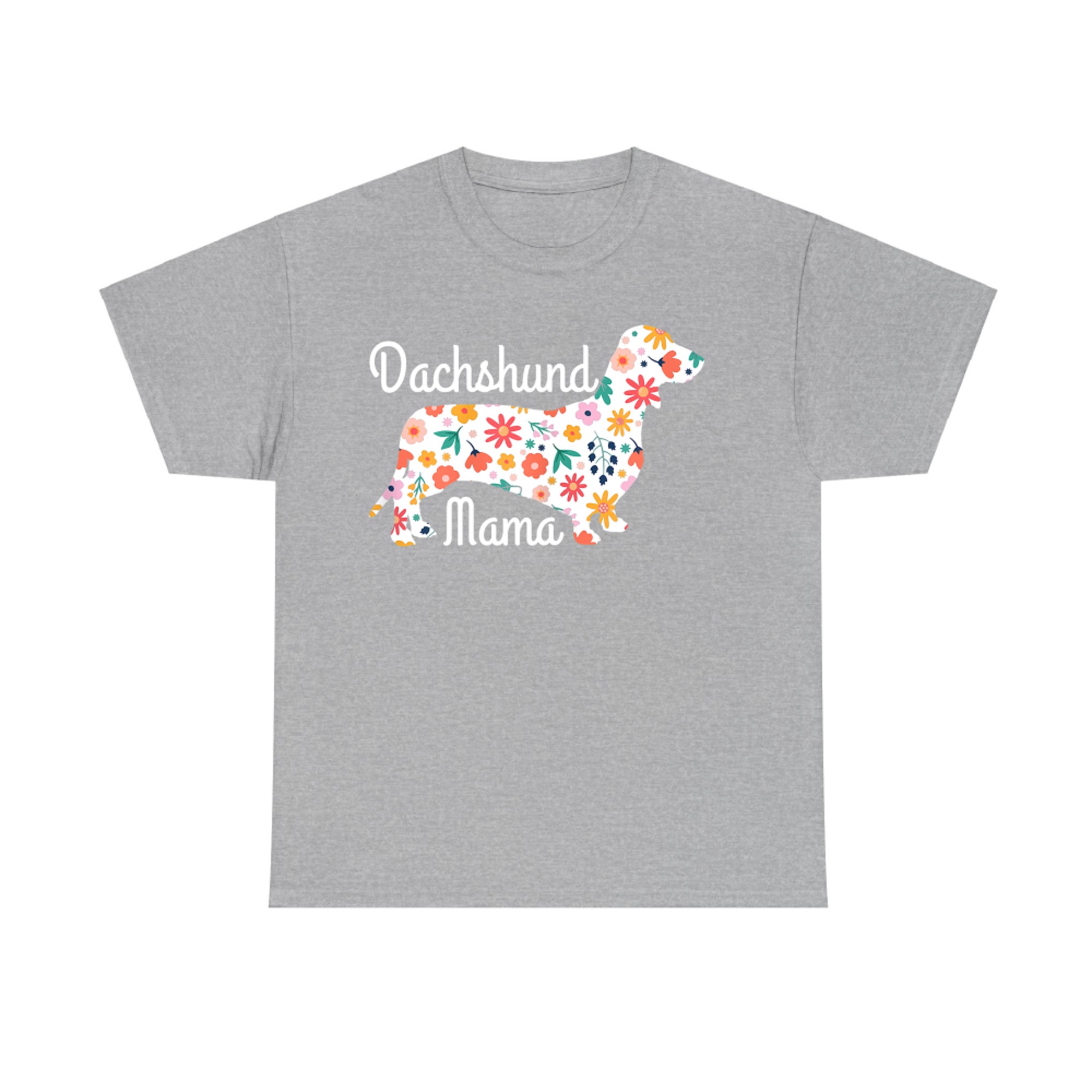 Floral Dachshund Mama Dog Moms and Doxie Lovers T-Shirt