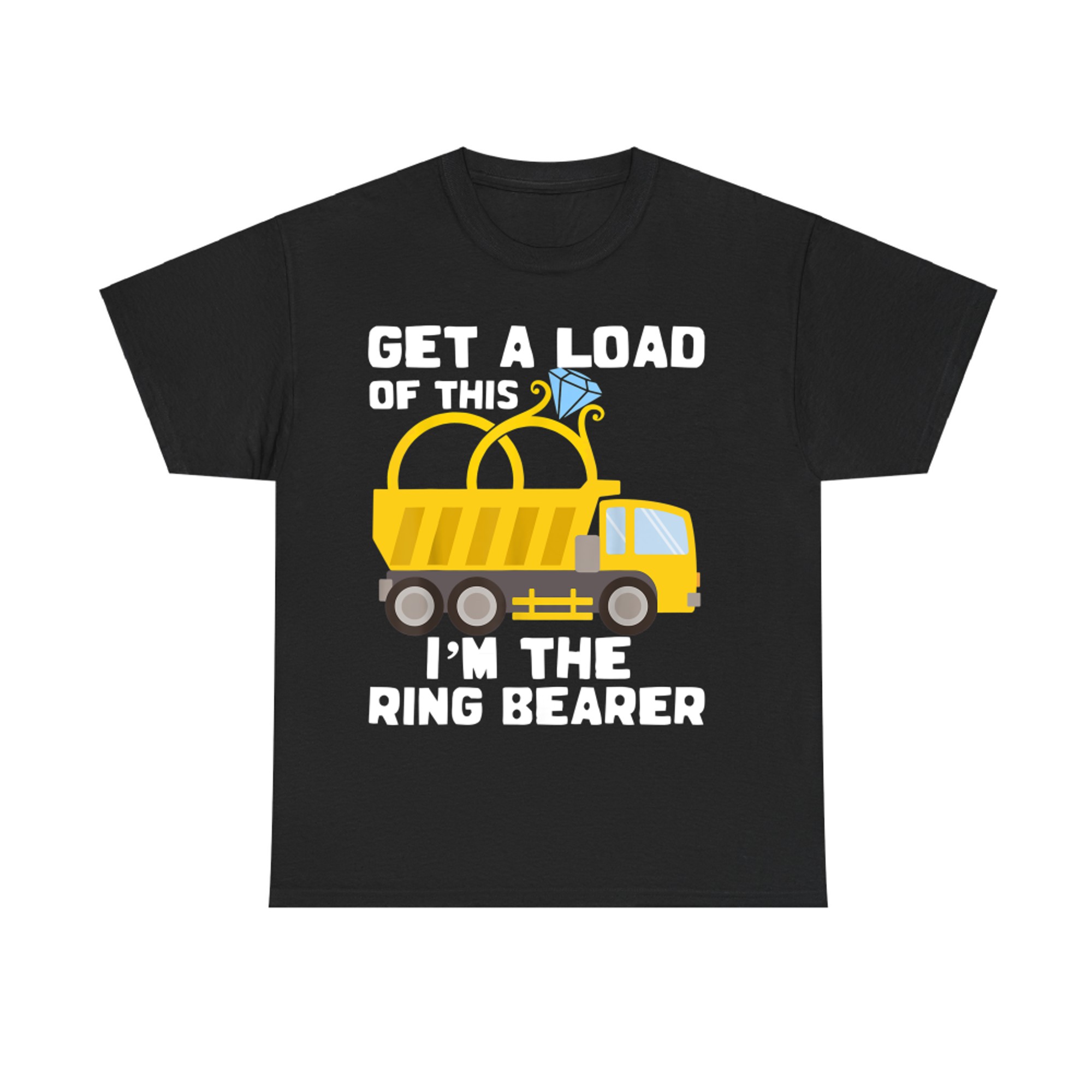 Funny Ring Bearer Construction Truck Wedding T-Shirt