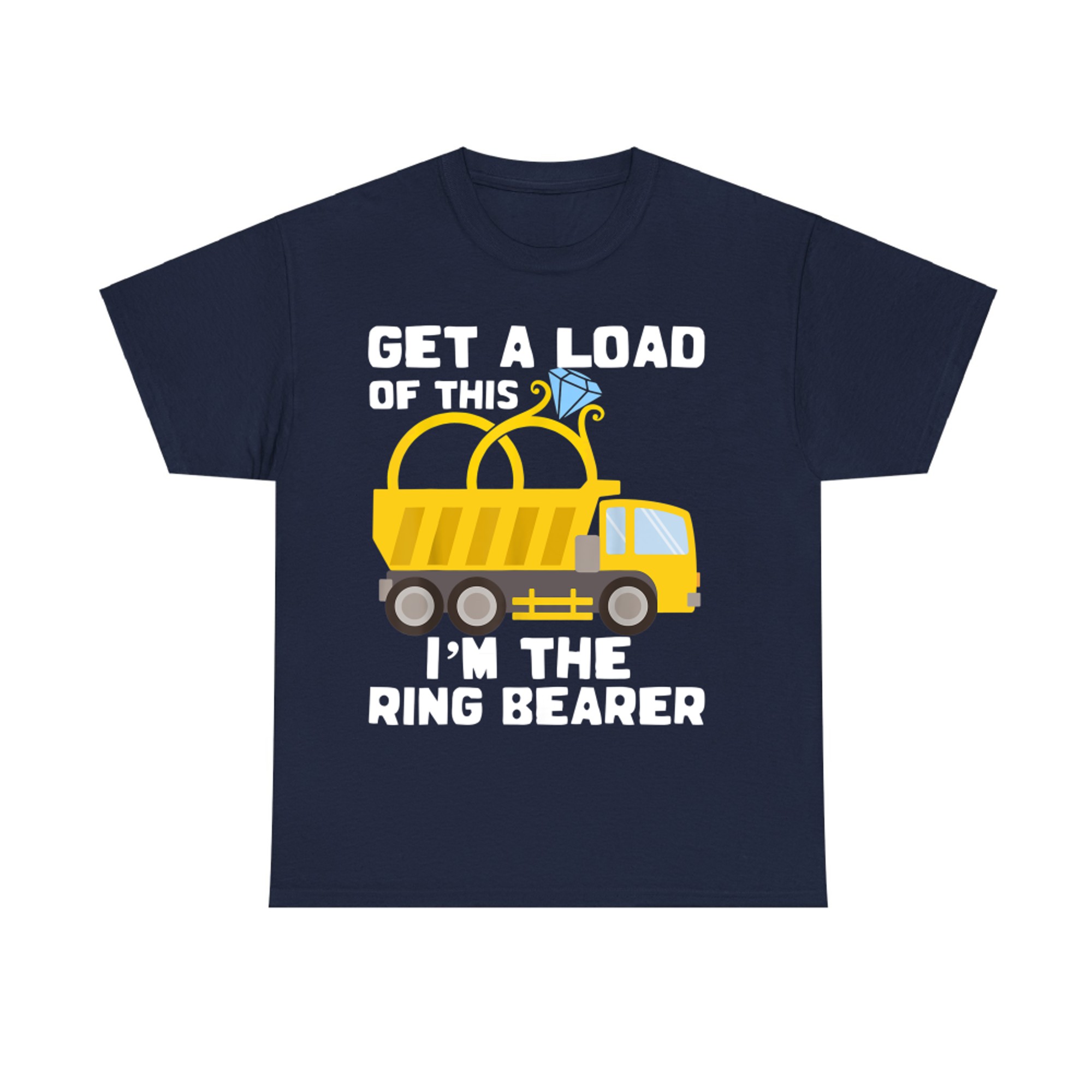 Funny Ring Bearer Construction Truck Wedding T-Shirt