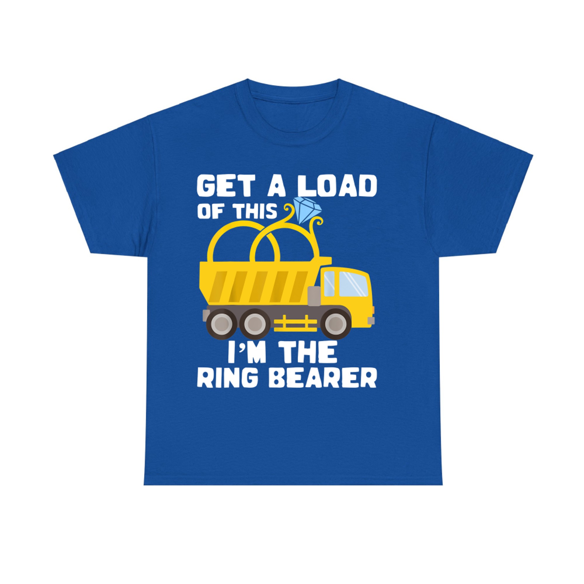 Funny Ring Bearer Construction Truck Wedding T-Shirt
