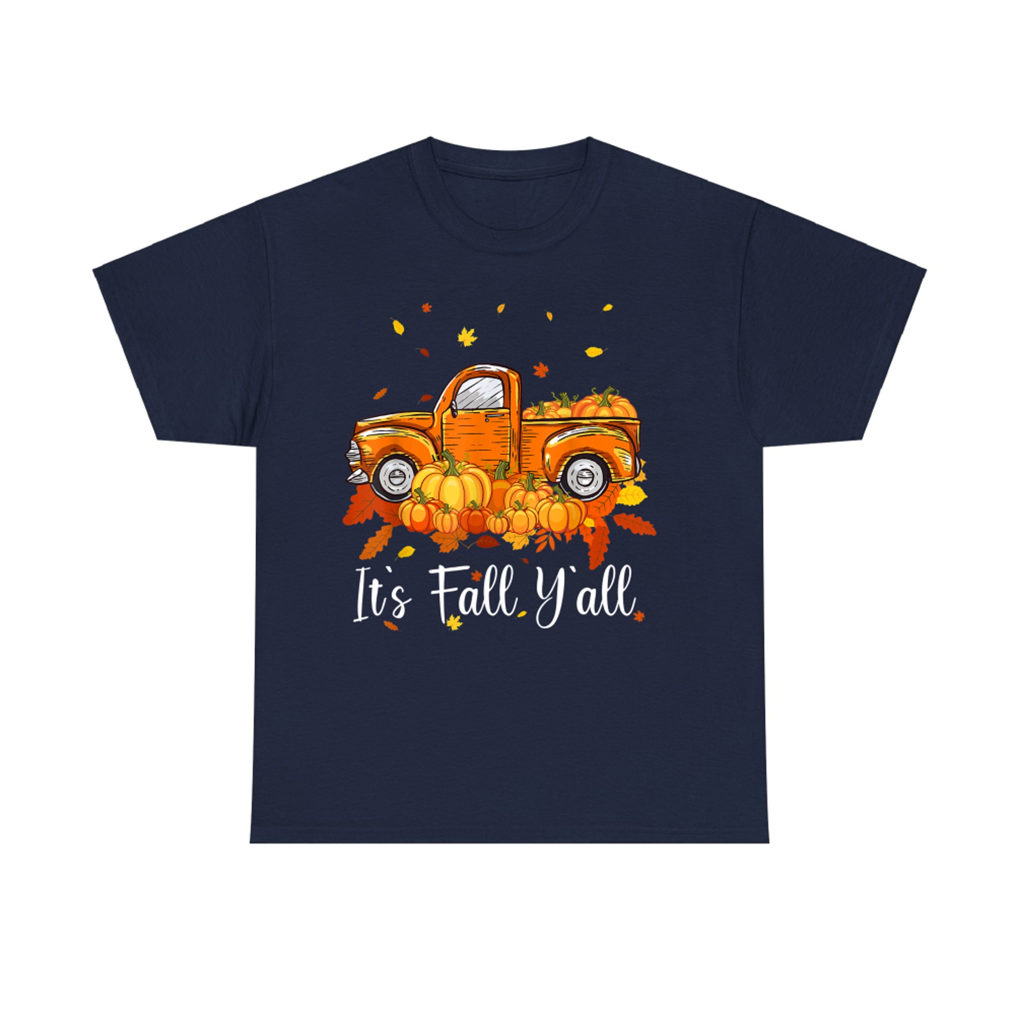 It's Fall Y'all Pumpkin Truck Autumn Tree Hello Fall T-Shirt