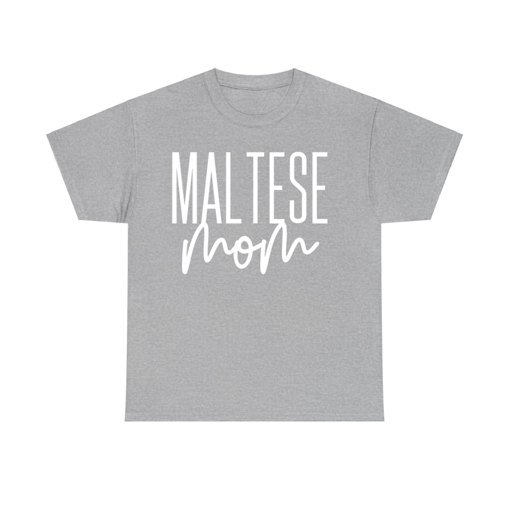 Maltese Mom Script Typography Dog Lovers T-Shirt