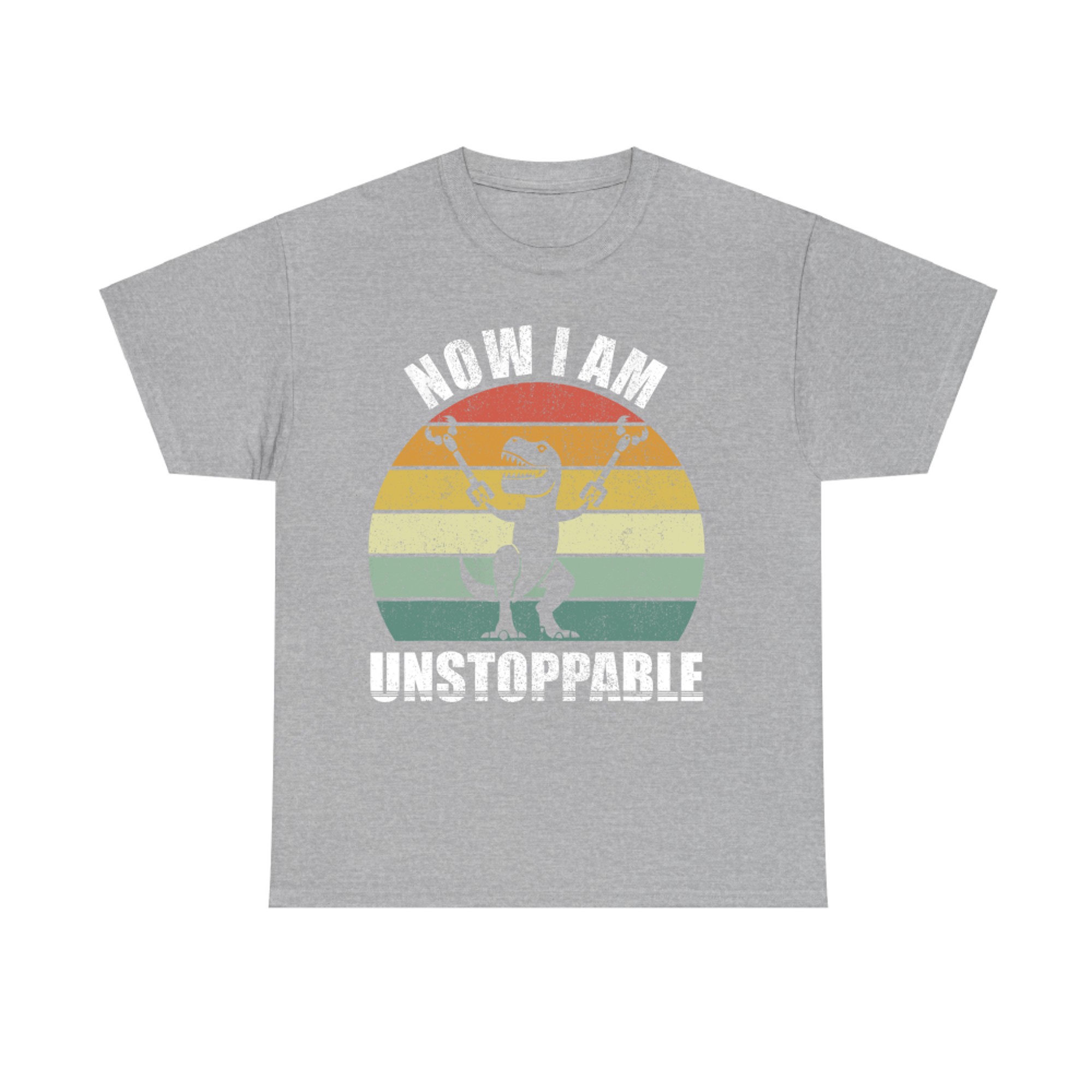 Now I Am Unstoppable Funny T-Rex Retro Vintage T-Shirt