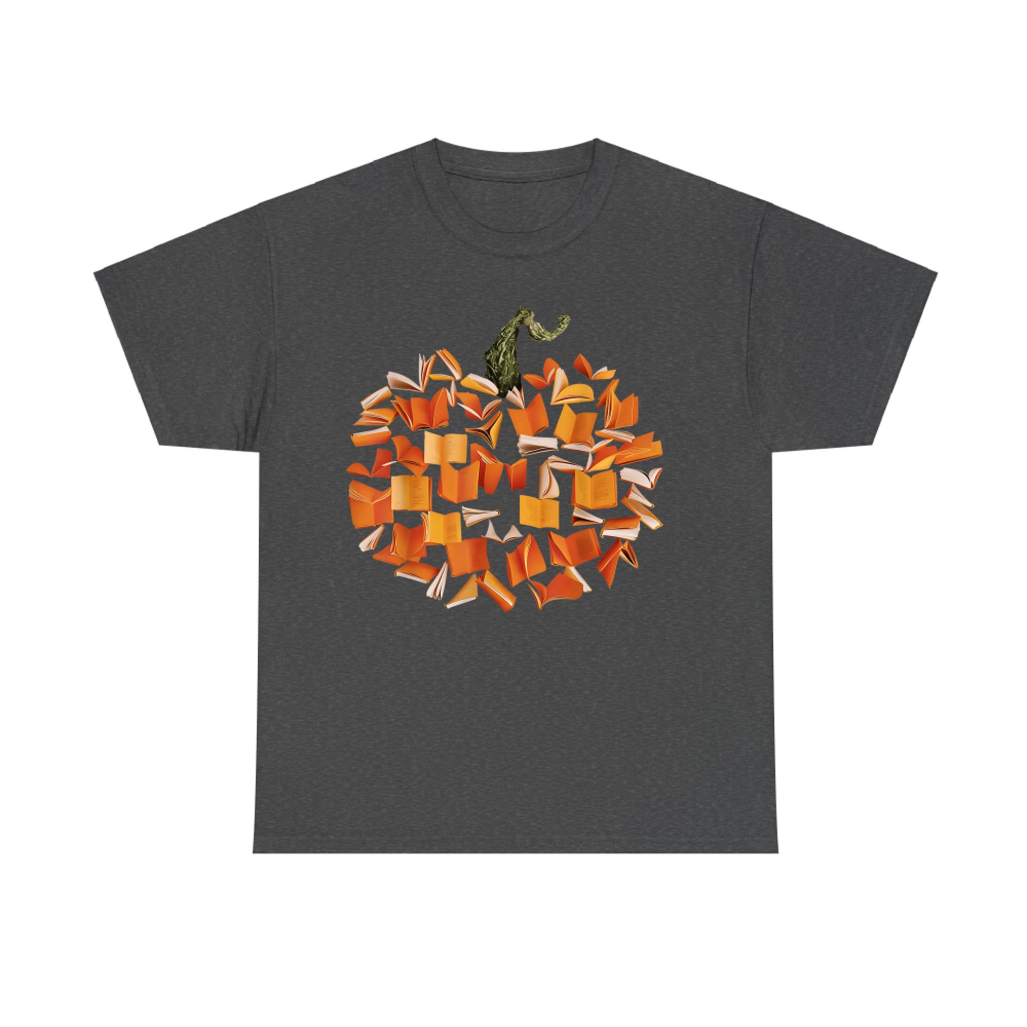 Pumpkin Made of Books Fall Reading Autumn Book Lover T-Shirt