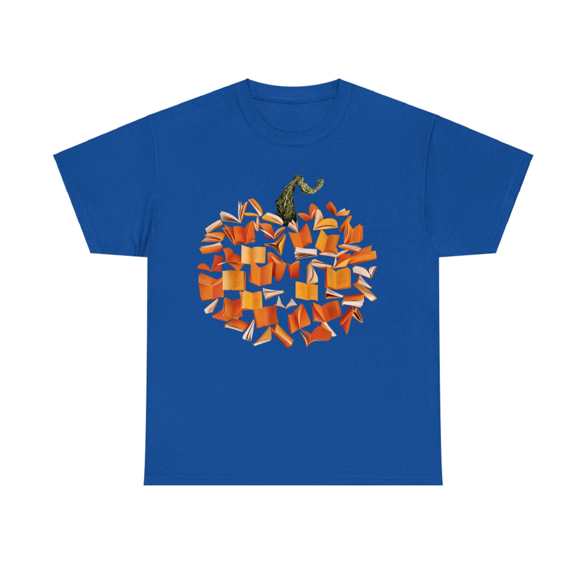 Pumpkin Made of Books Fall Reading Autumn Book Lover T-Shirt