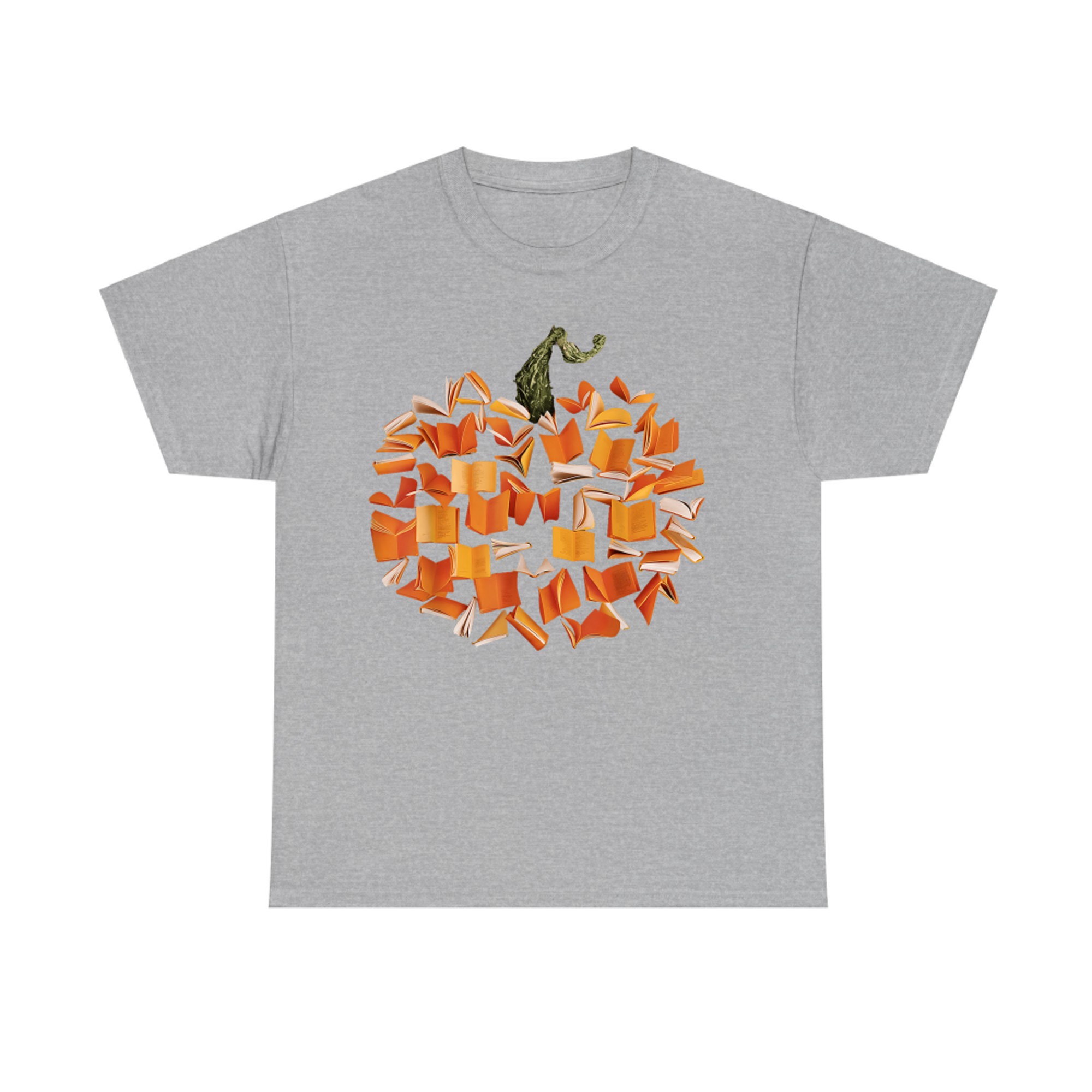 Pumpkin Made of Books Fall Reading Autumn Book Lover T-Shirt