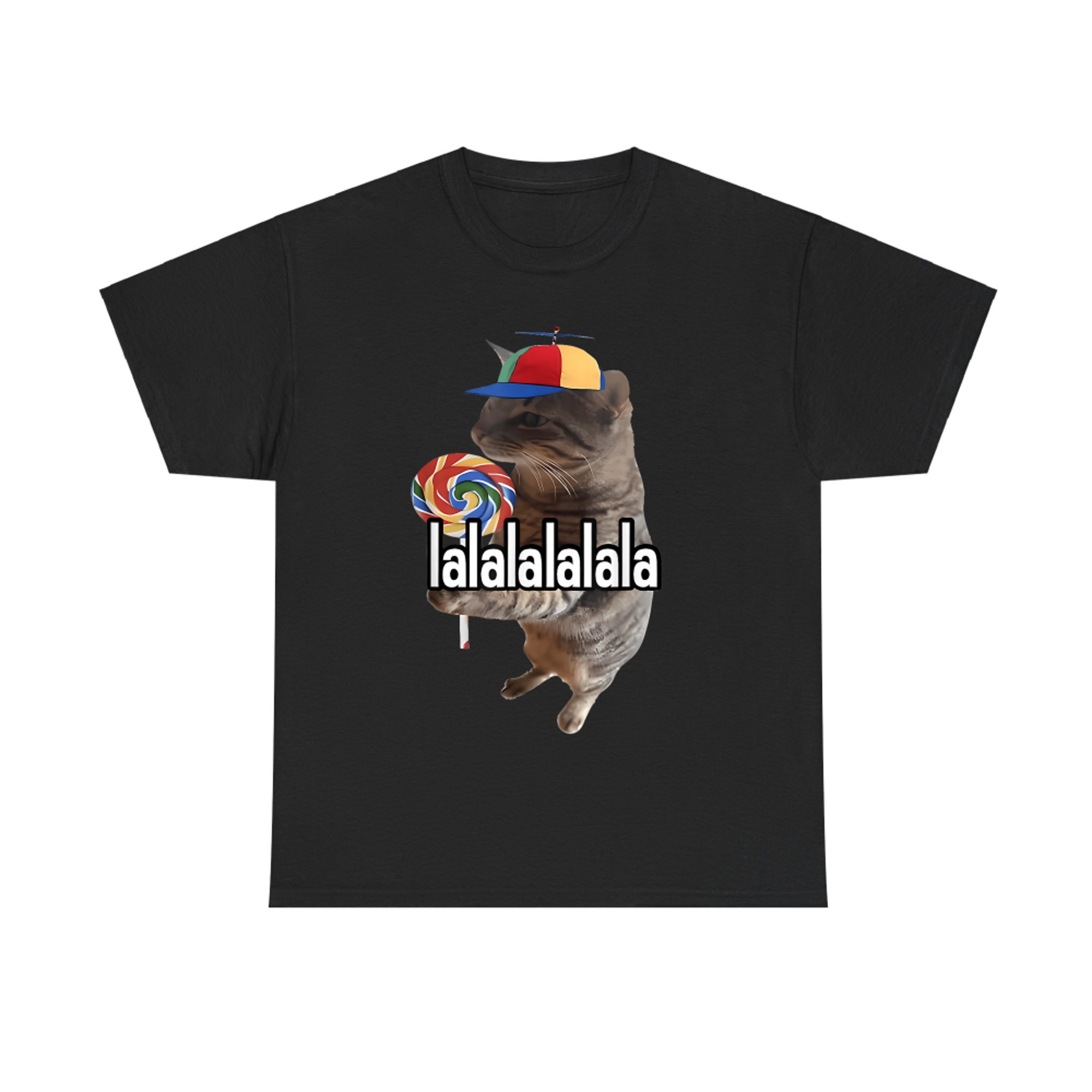 Silly Cat With Lollipop Meme T-Shirt