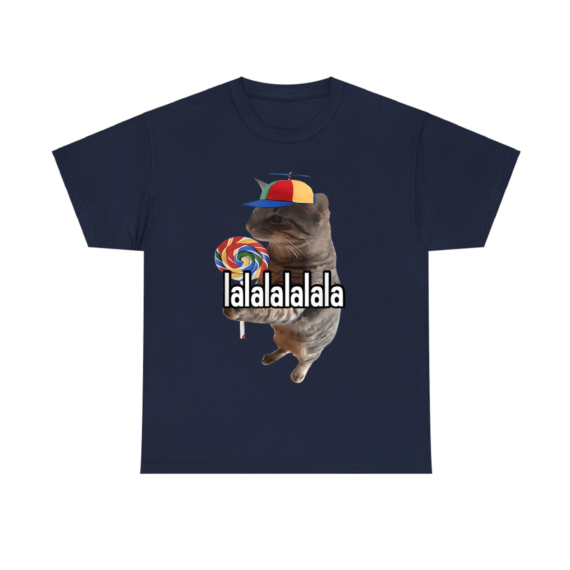 Silly Cat With Lollipop Meme T-Shirt