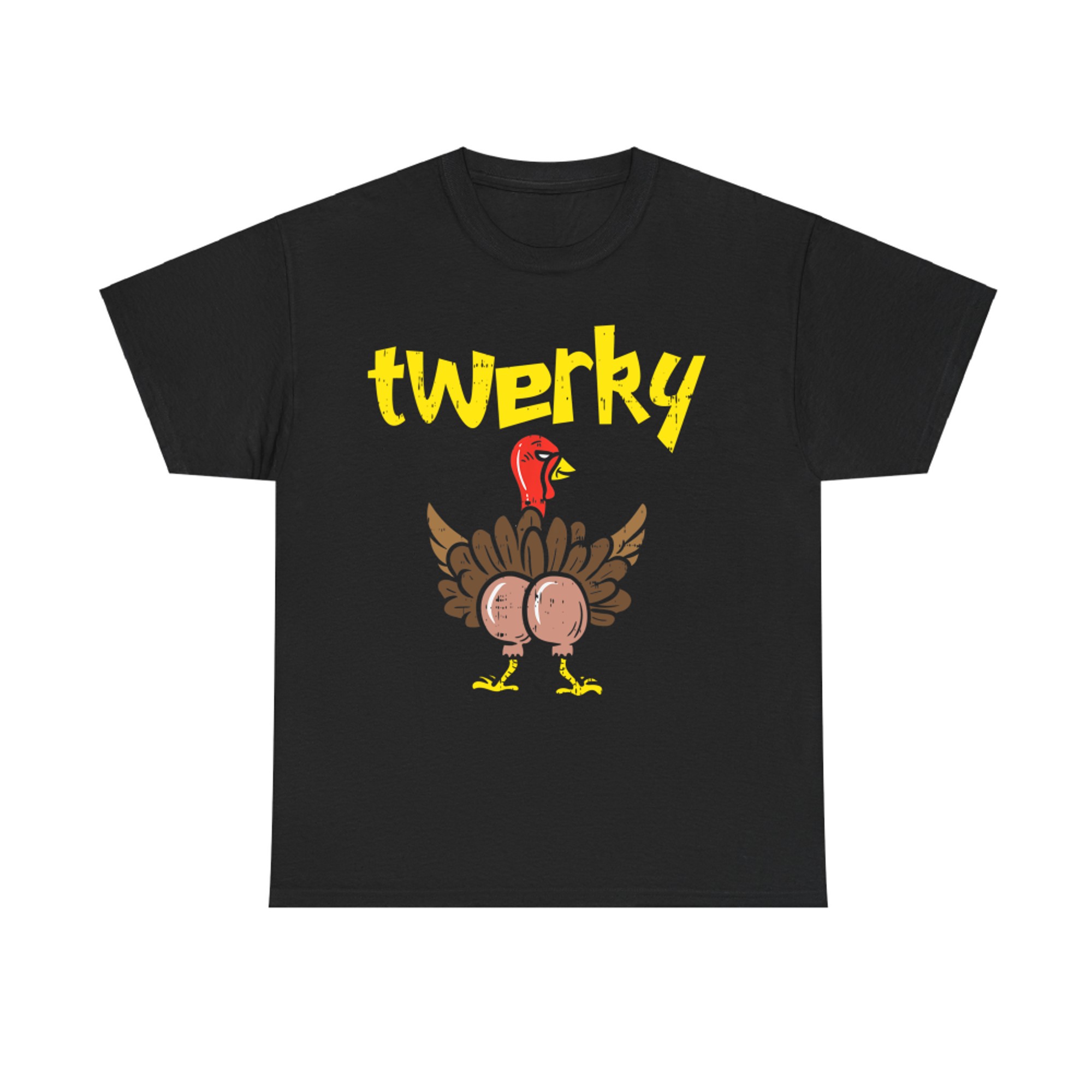 Twerky Turkey Butt Funny Thanksgiving Twerk Dance Pun T-Shirt