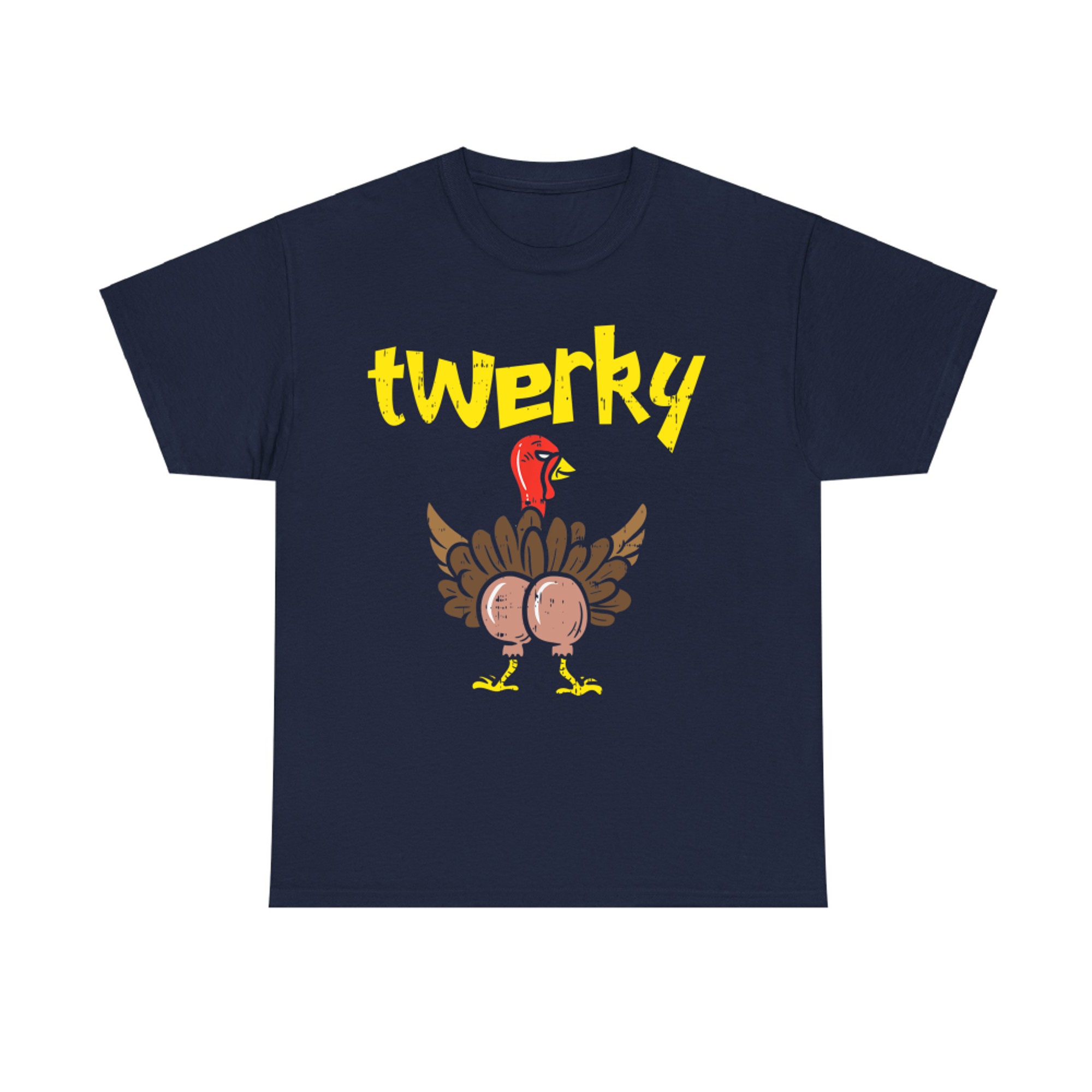 Twerky Turkey Butt Funny Thanksgiving Twerk Dance Pun T-Shirt