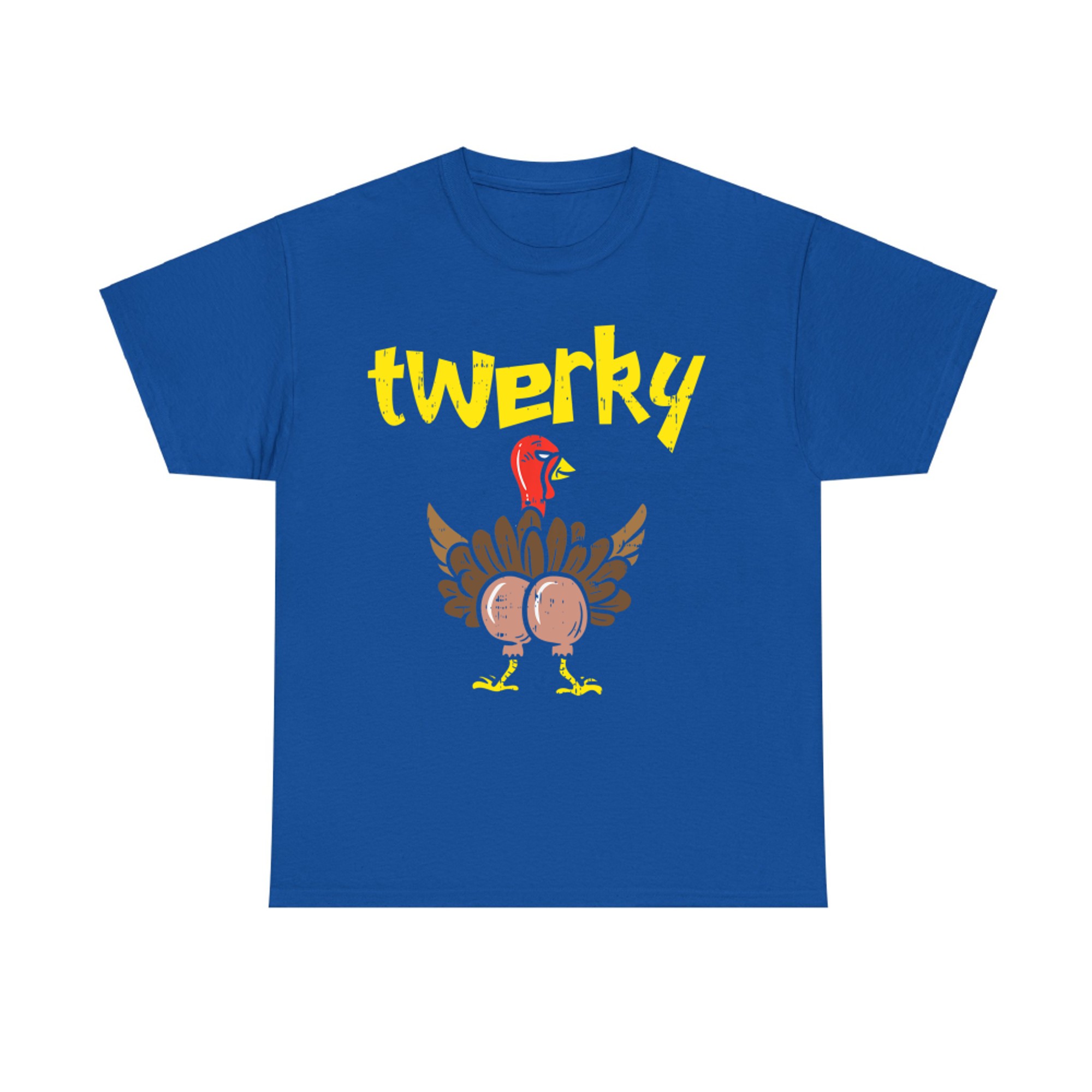 Twerky Turkey Butt Funny Thanksgiving Twerk Dance Pun T-Shirt