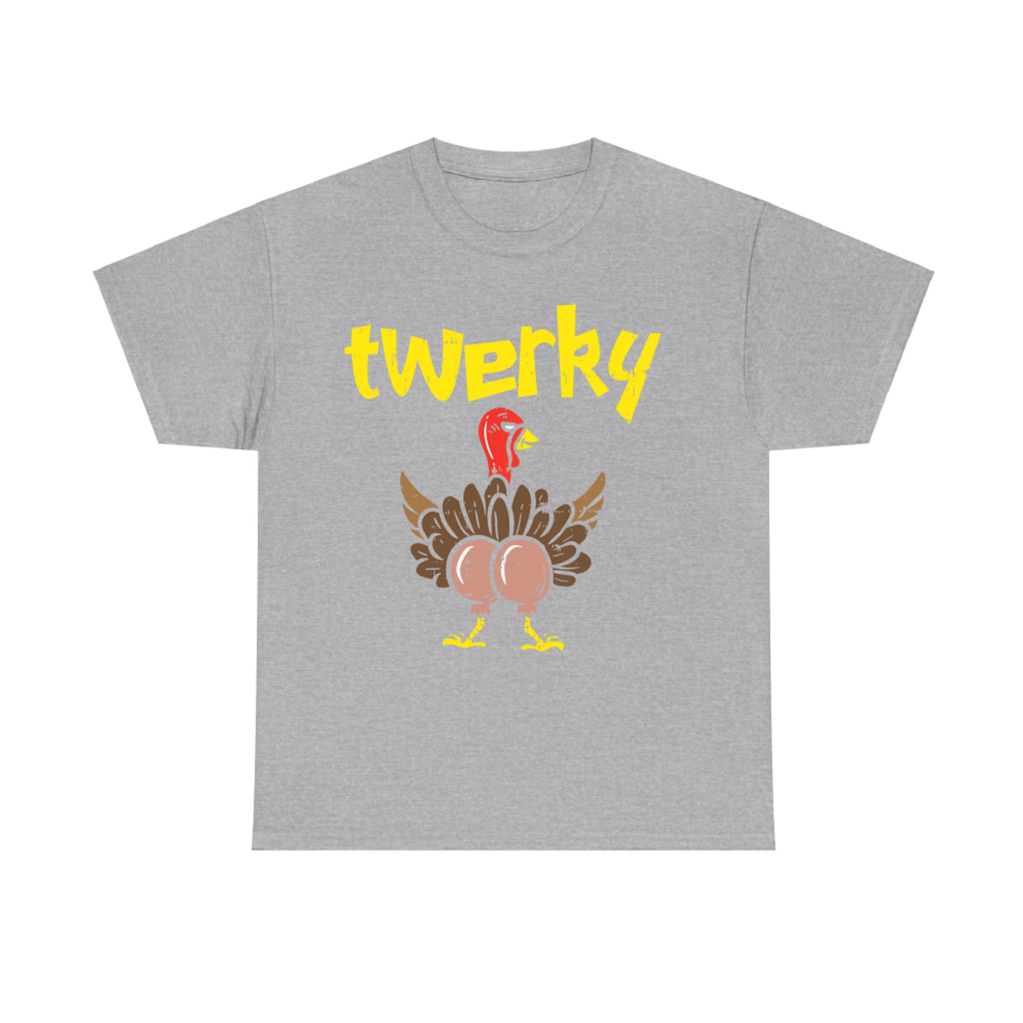 Twerky Turkey Butt Funny Thanksgiving Twerk Dance Pun T-Shirt