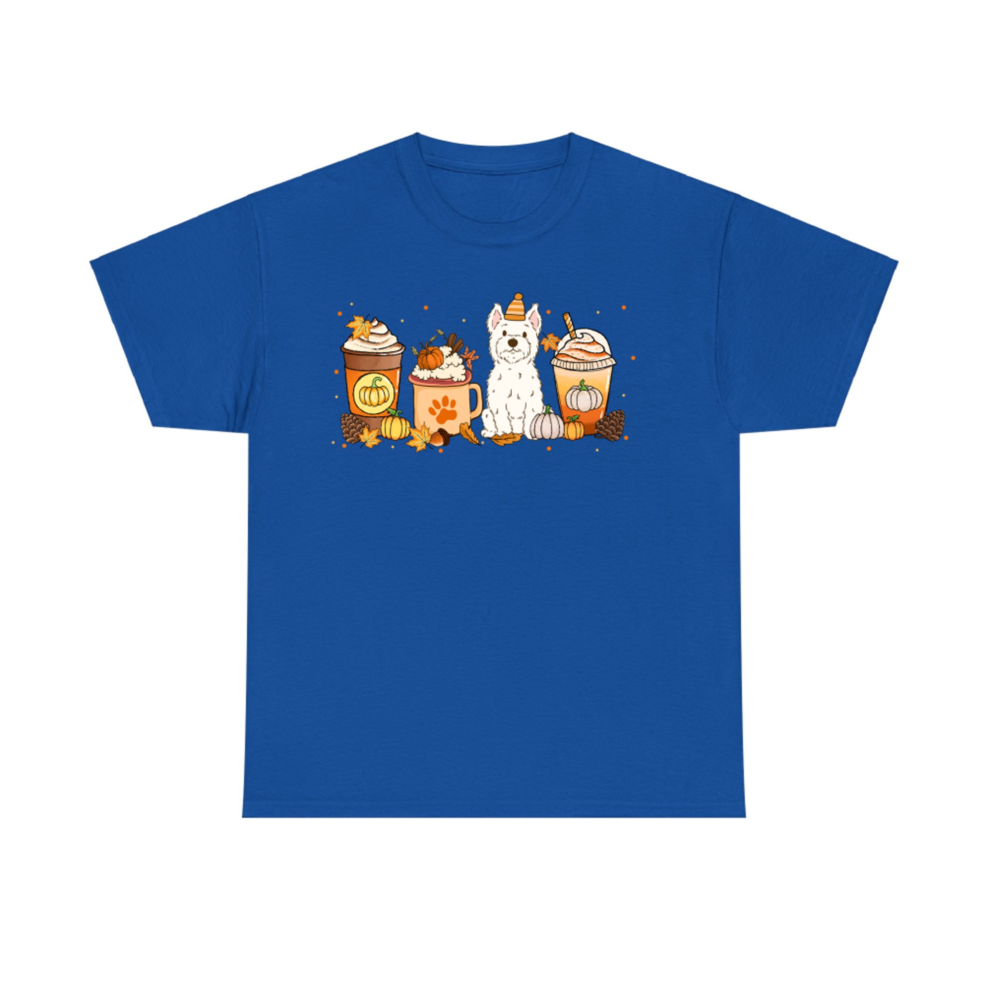 Westie Coffee Pumpkin Spice Dog Lovers Fall Thanksgiving T-Shirt