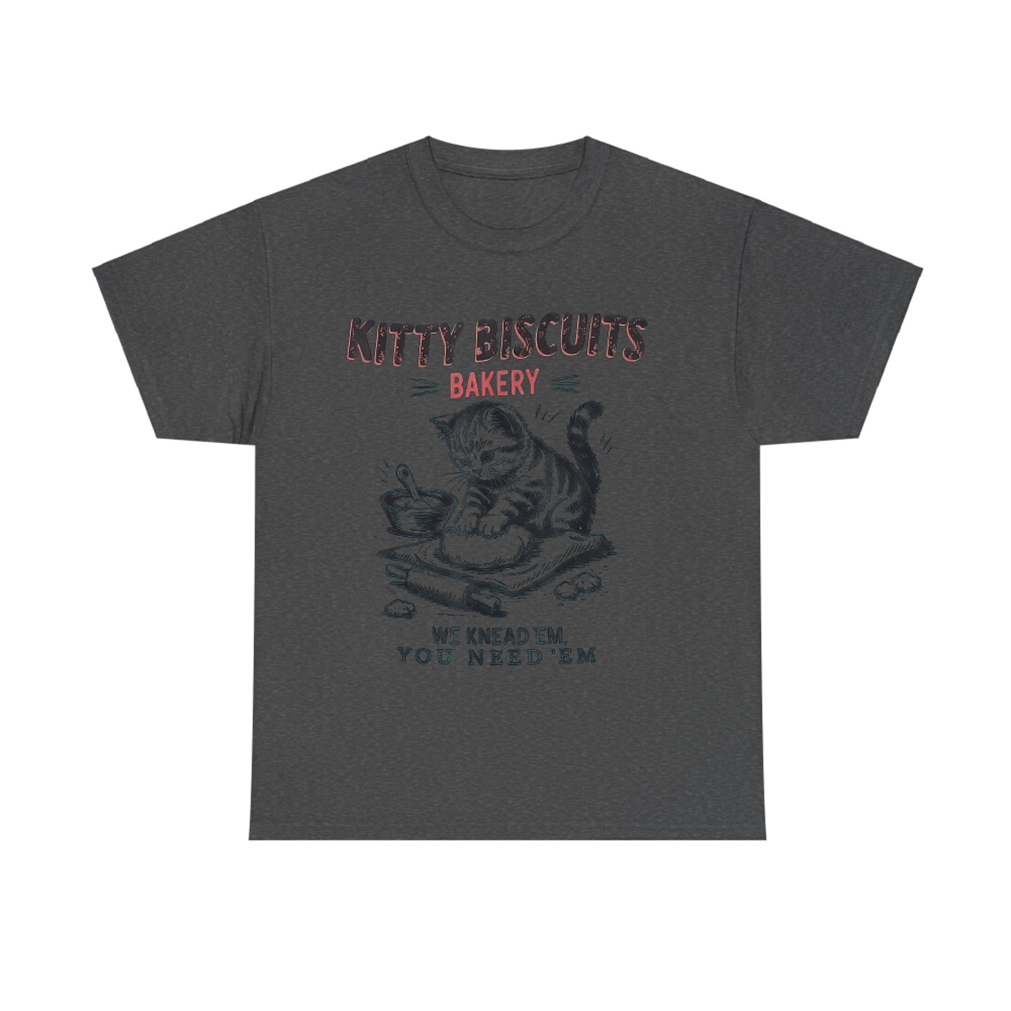 Funny Kitty Biscuits Bakery Cat Meme Baking Pun Design T-Shirt