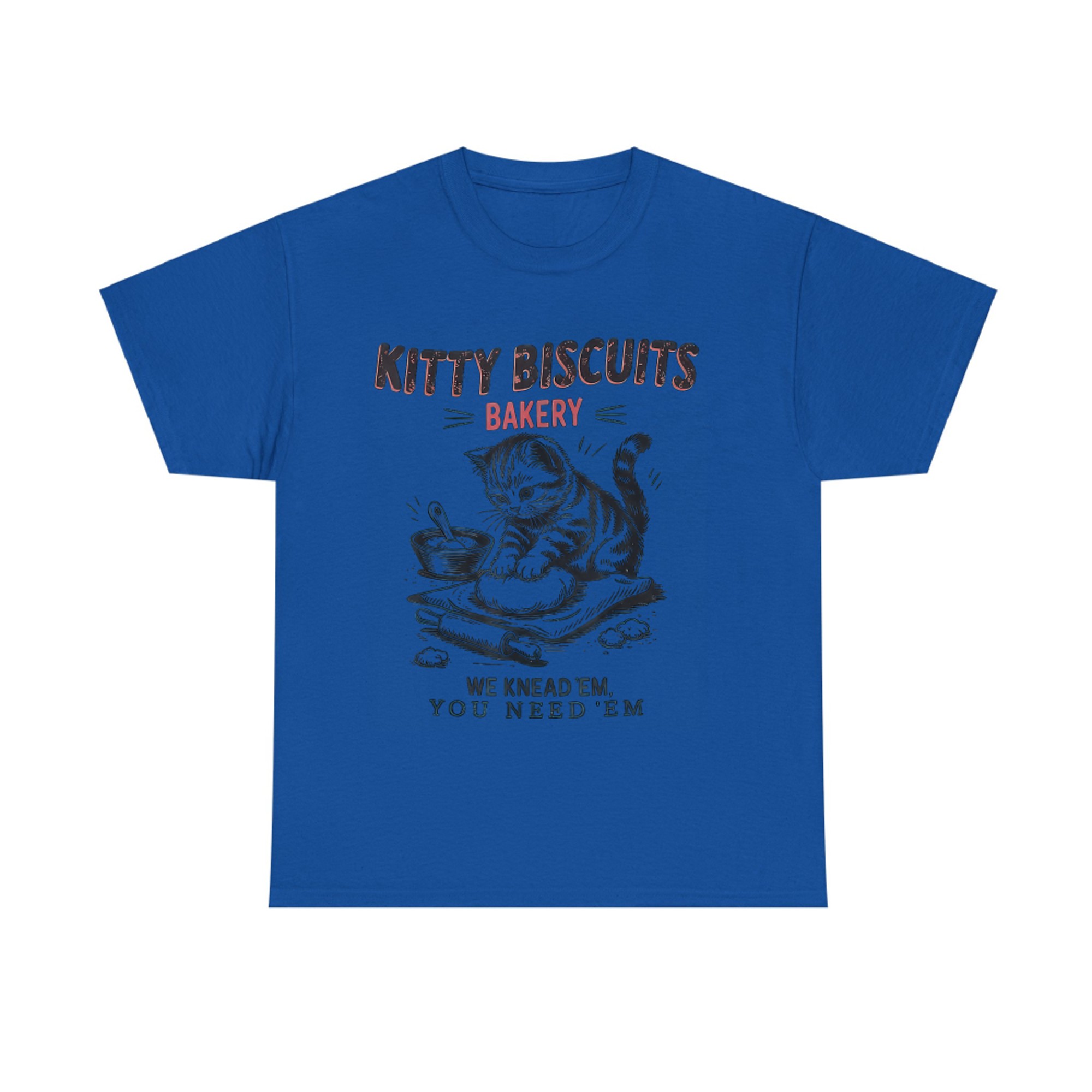 Funny Kitty Biscuits Bakery Cat Meme Baking Pun Design T-Shirt