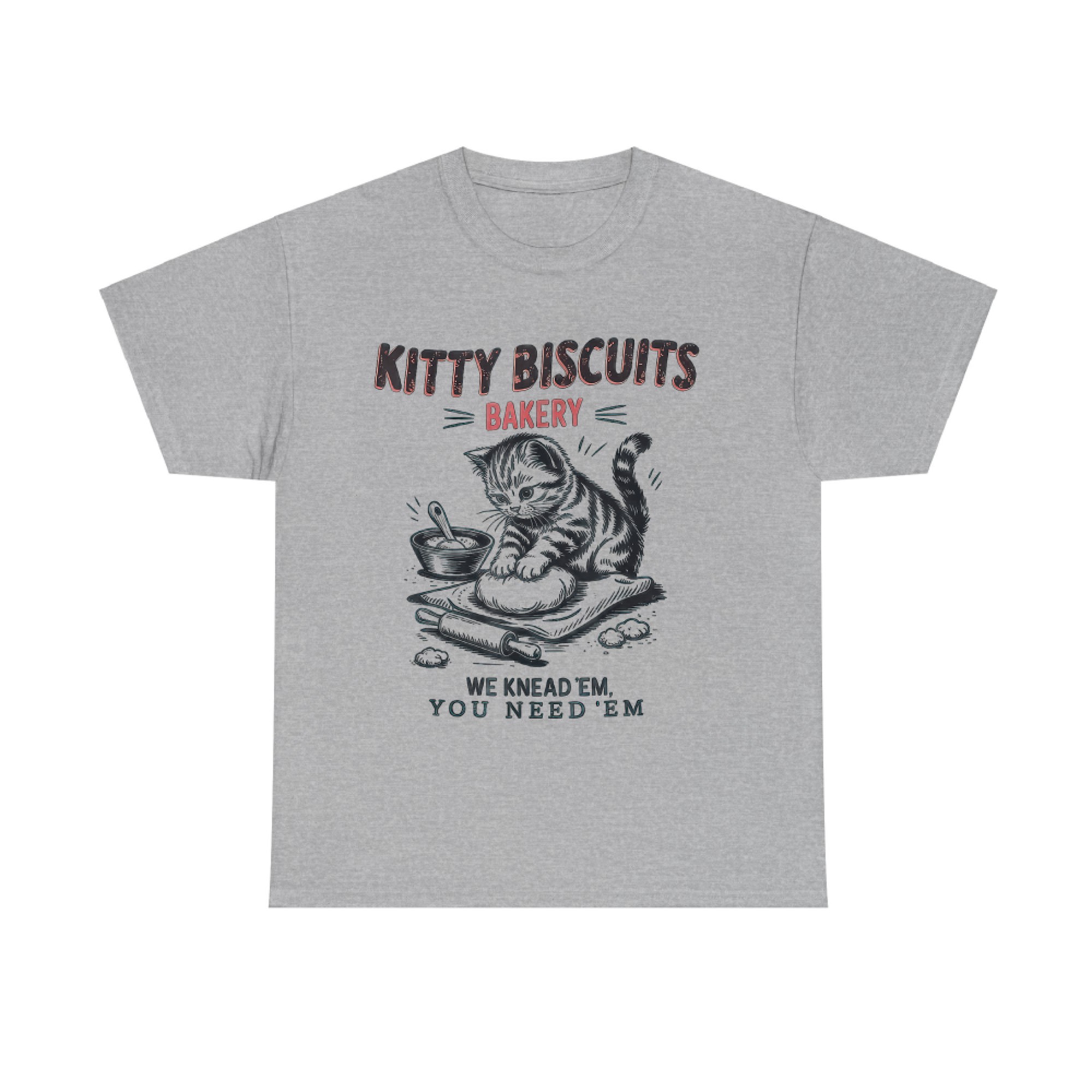 Funny Kitty Biscuits Bakery Cat Meme Baking Pun Design T-Shirt