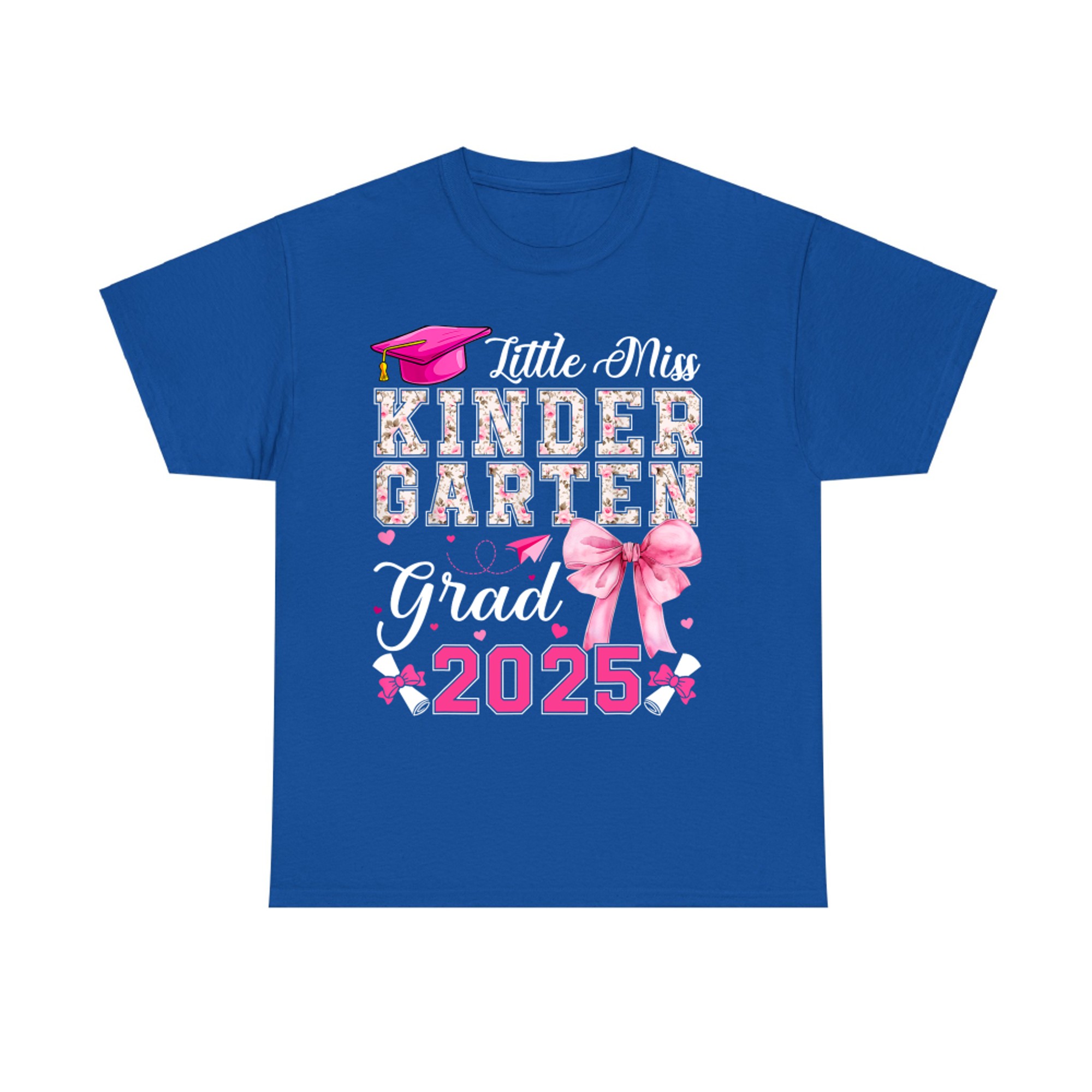 Little Miss Kindergarten Graduation Coquette Bow T-Shirt