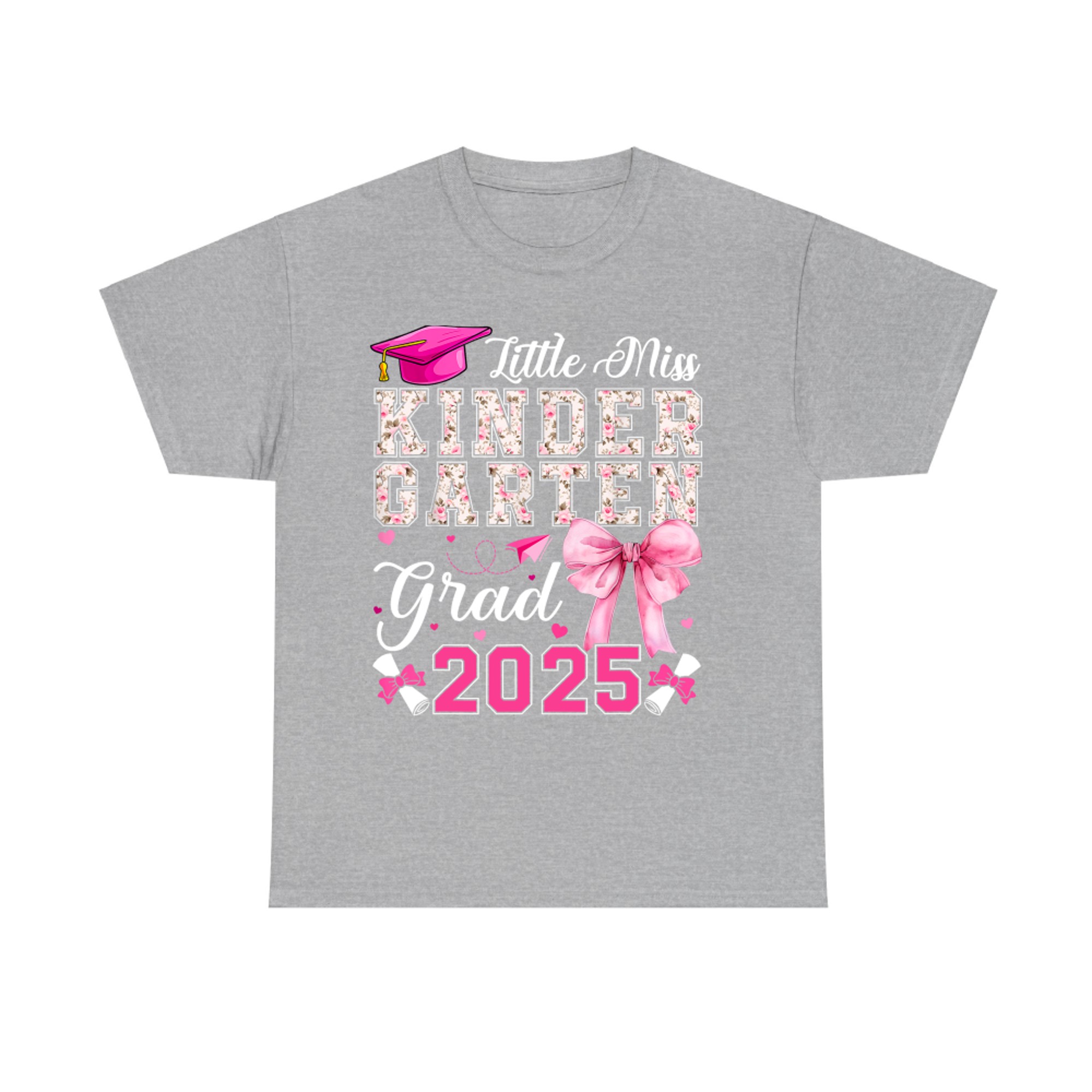 Little Miss Kindergarten Graduation Coquette Bow T-Shirt