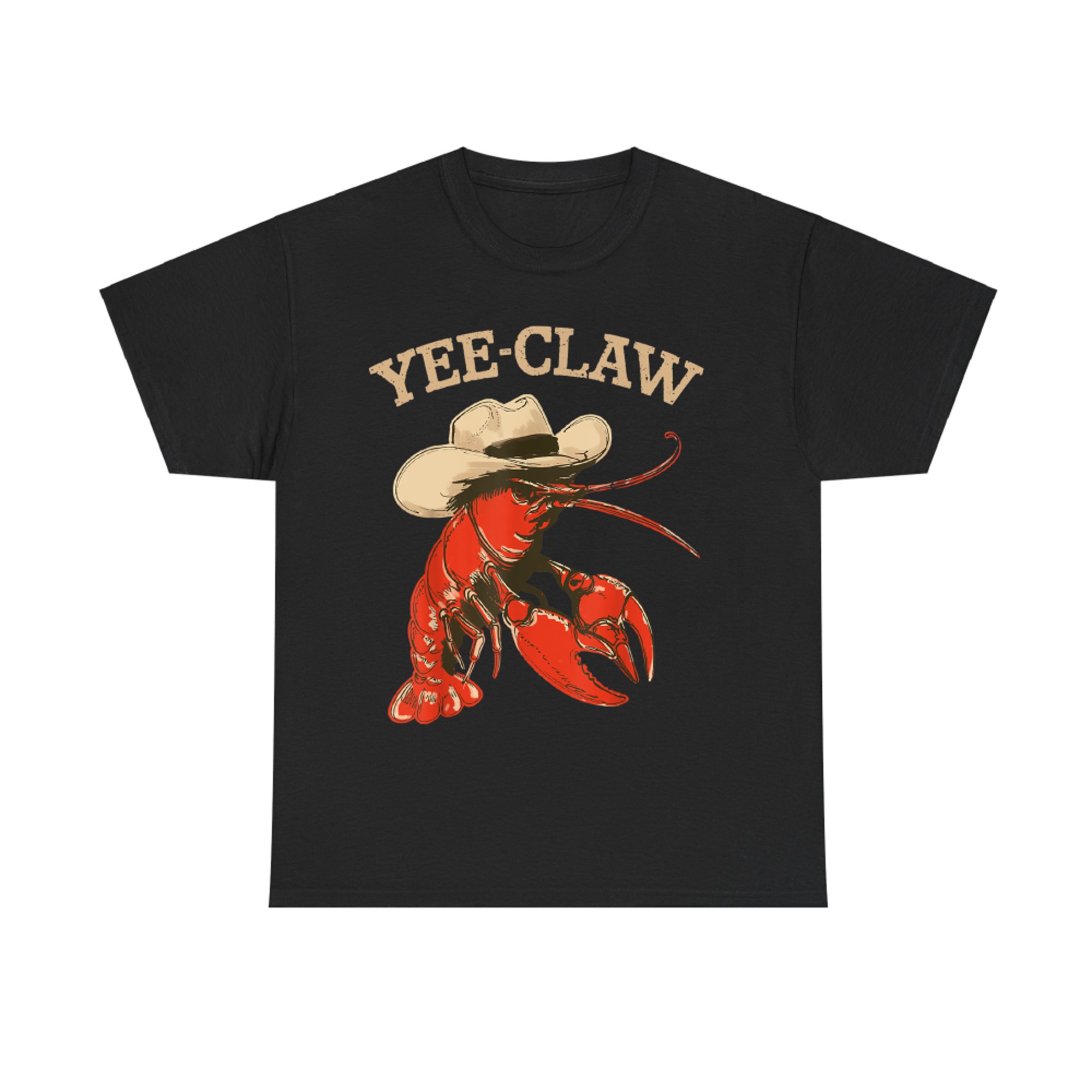 Yee-Claw Lobster Cowboy Retro Funny Crawfish Boil T-Shirt
