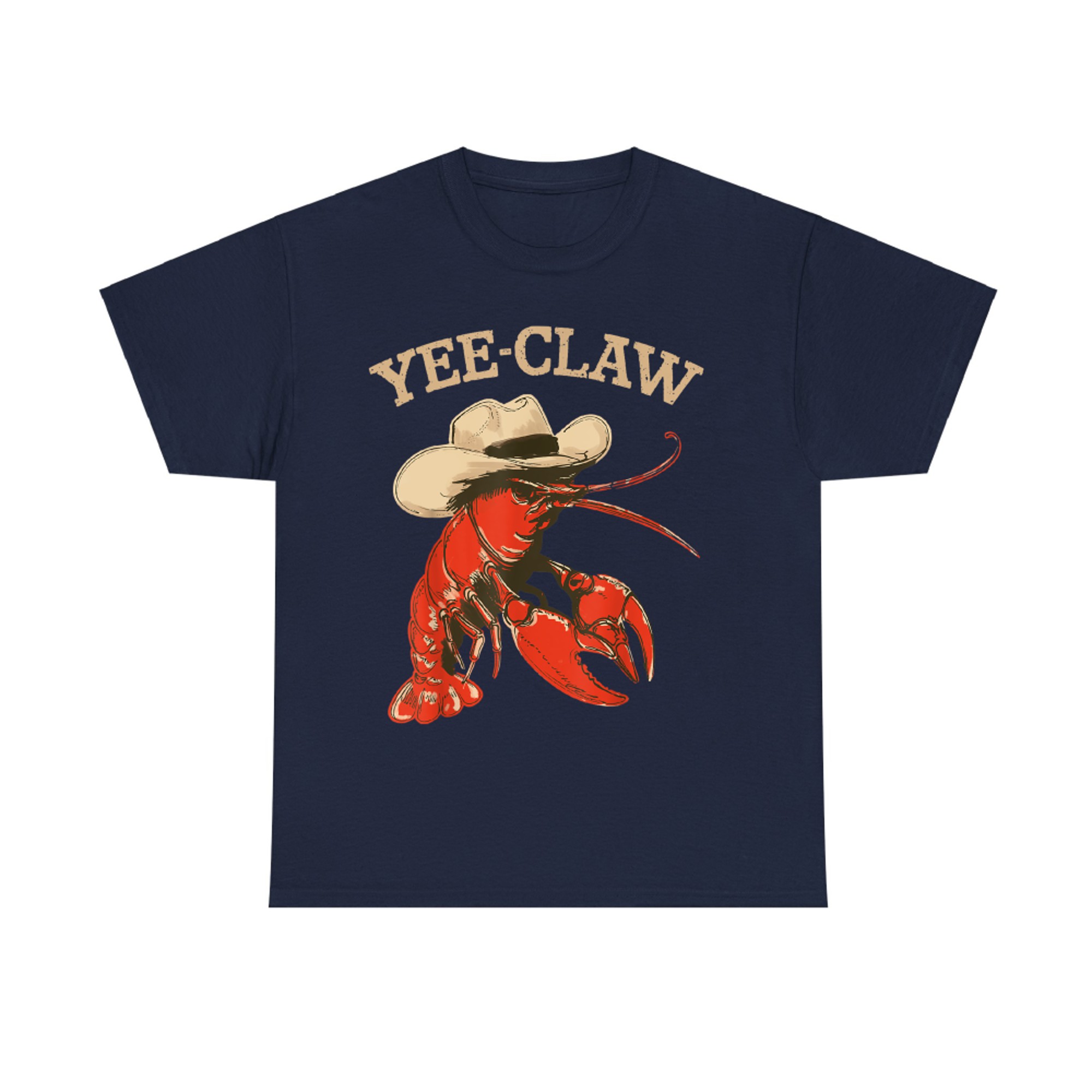 Yee-Claw Lobster Cowboy Retro Funny Crawfish Boil T-Shirt